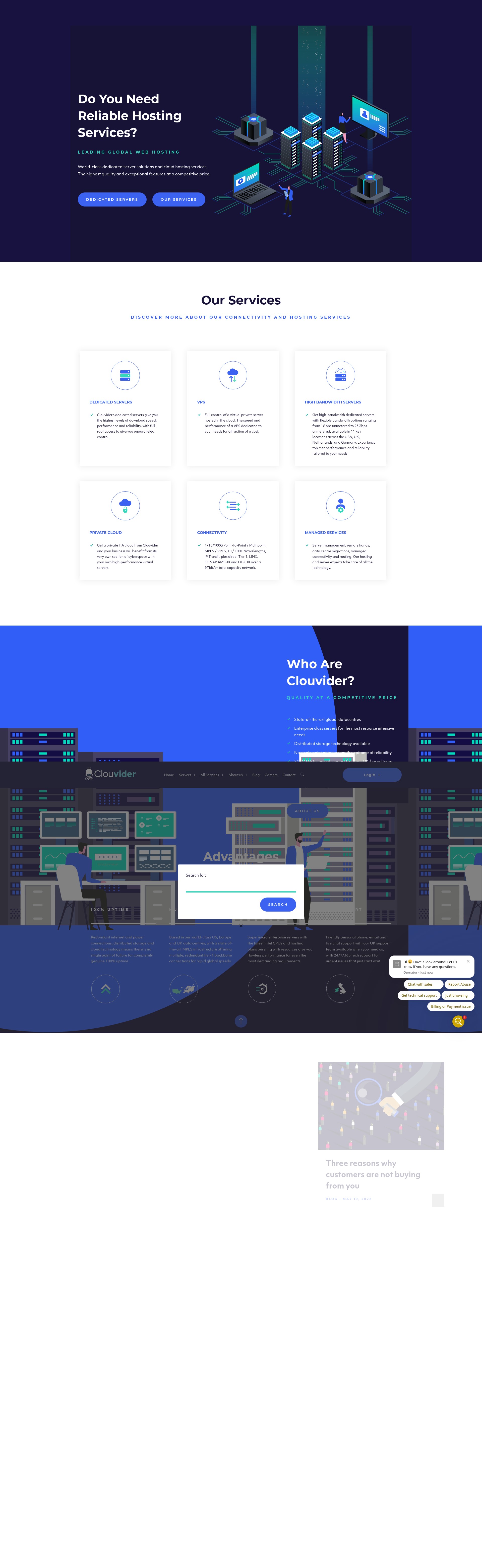 Screenshot of www.clouvider.com