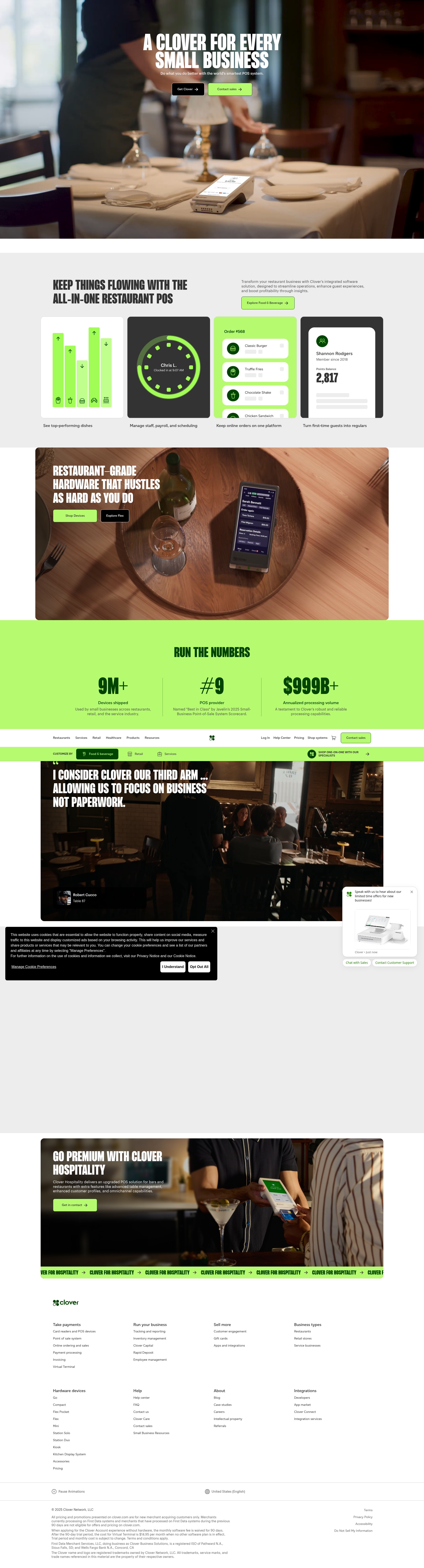 Screenshot of www.clover.com