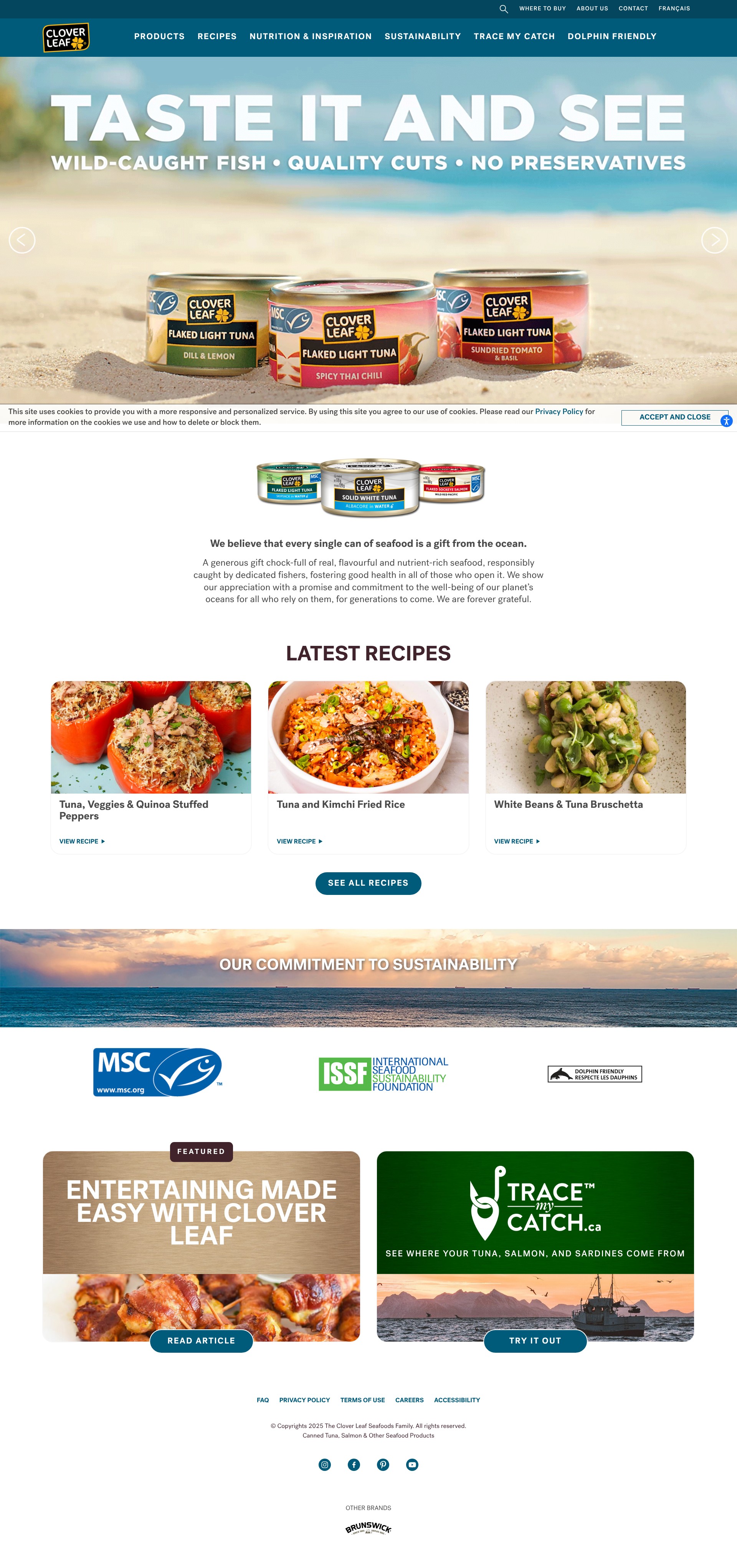 Screenshot of www.cloverleaf.ca