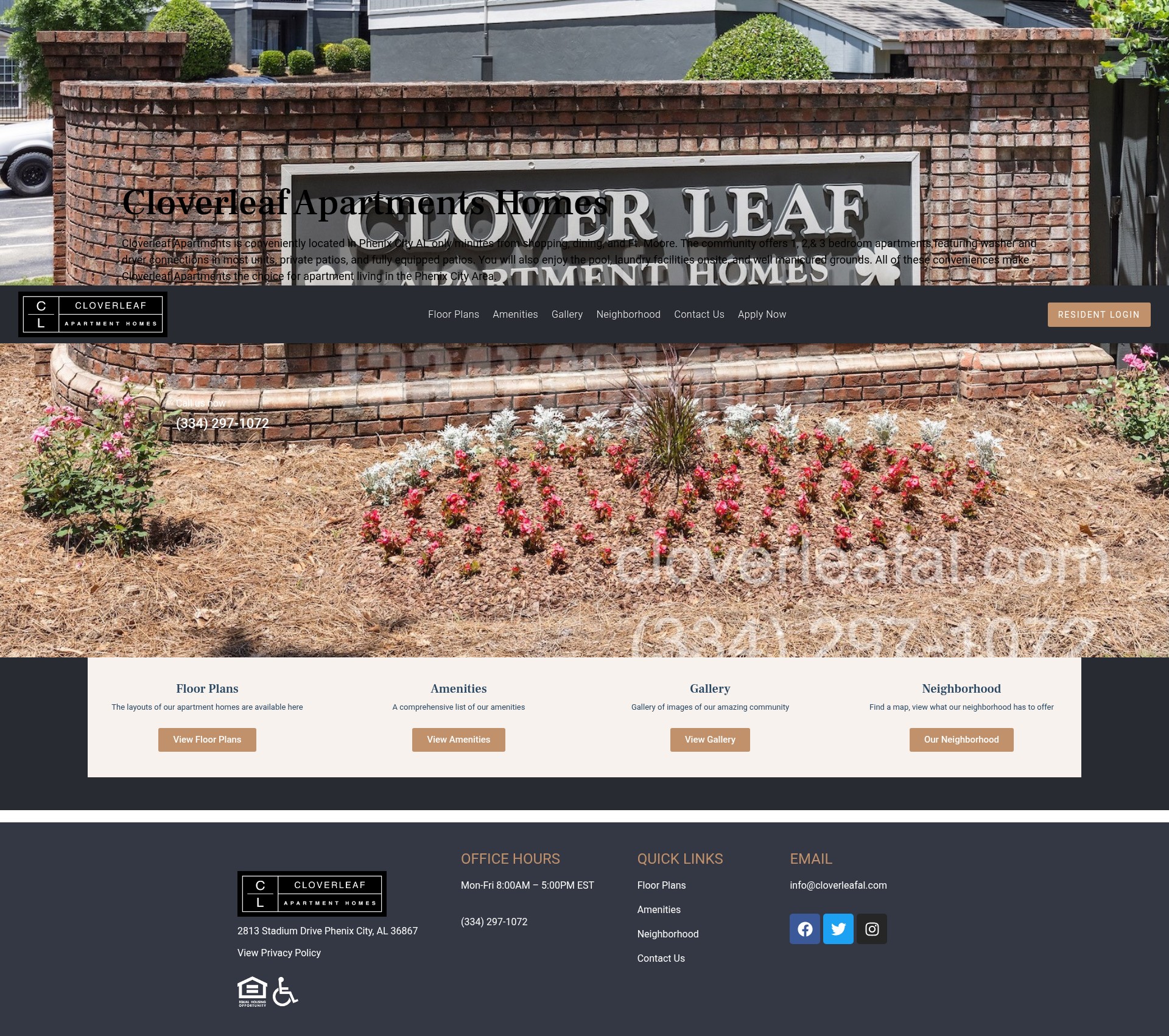 Screenshot of www.cloverleafal.com
