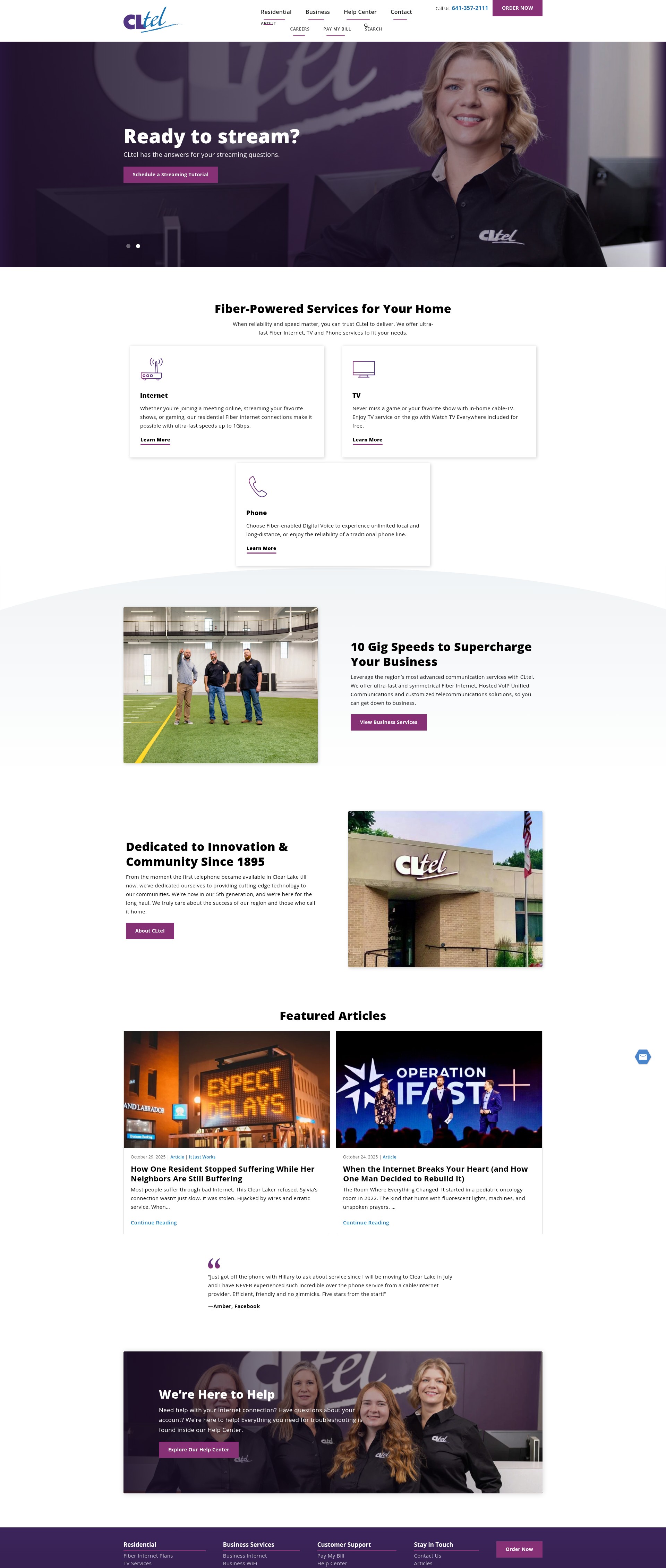 Screenshot of www.cltel.com
