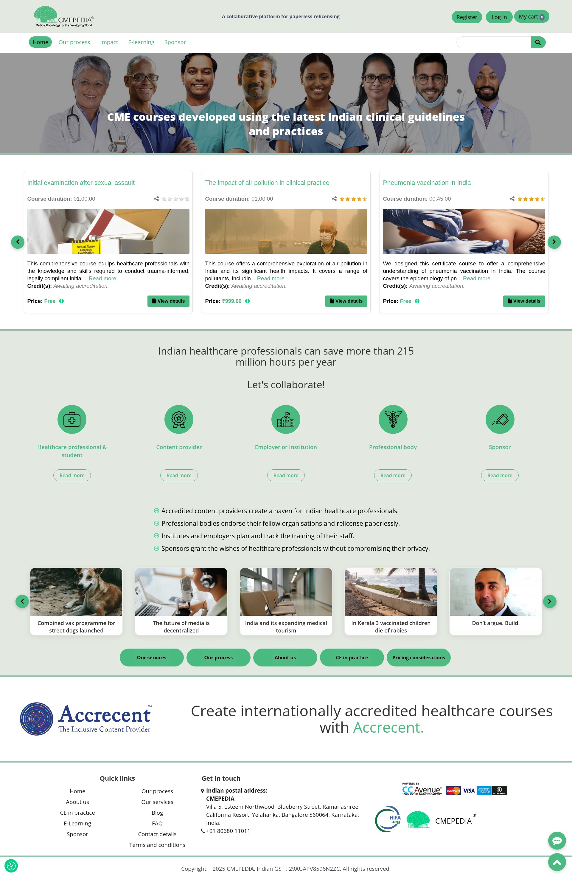 Screenshot of www.cmepedia.com