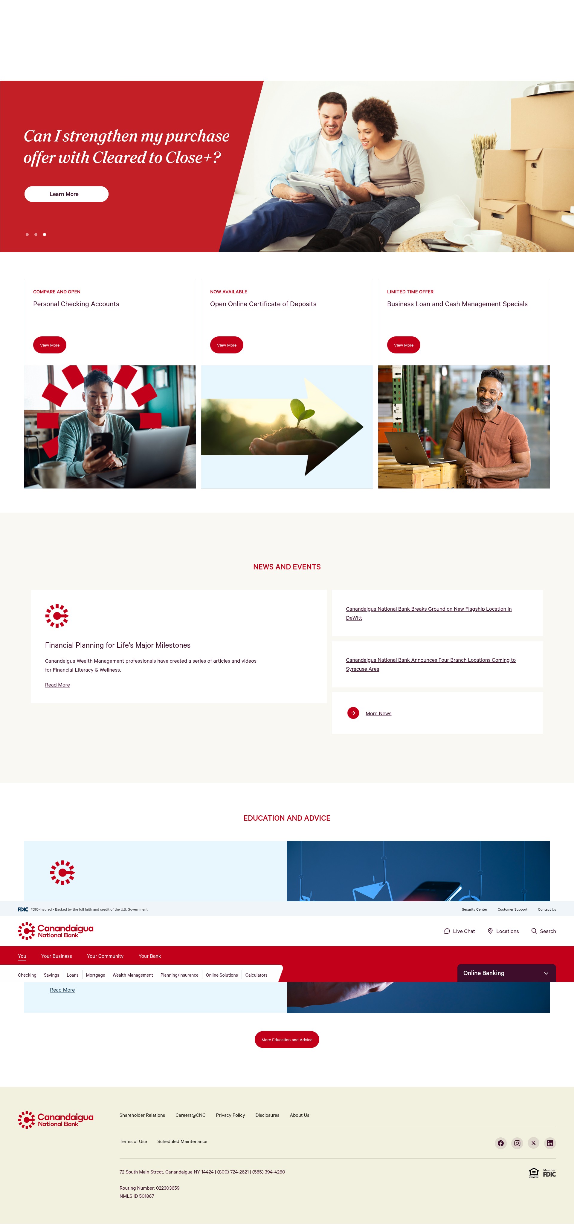 Screenshot of www.cnbank.com