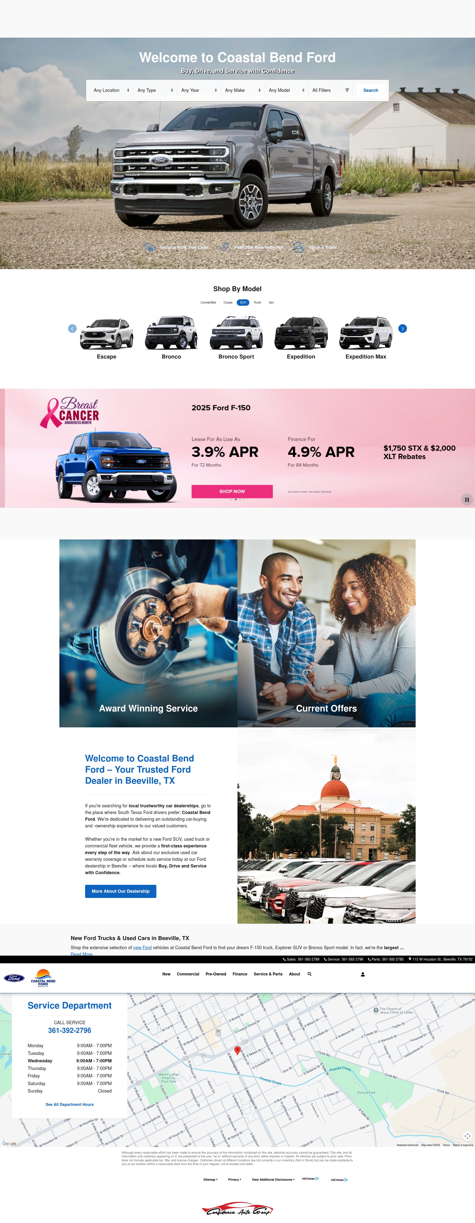 Screenshot of www.coastalbendford.com