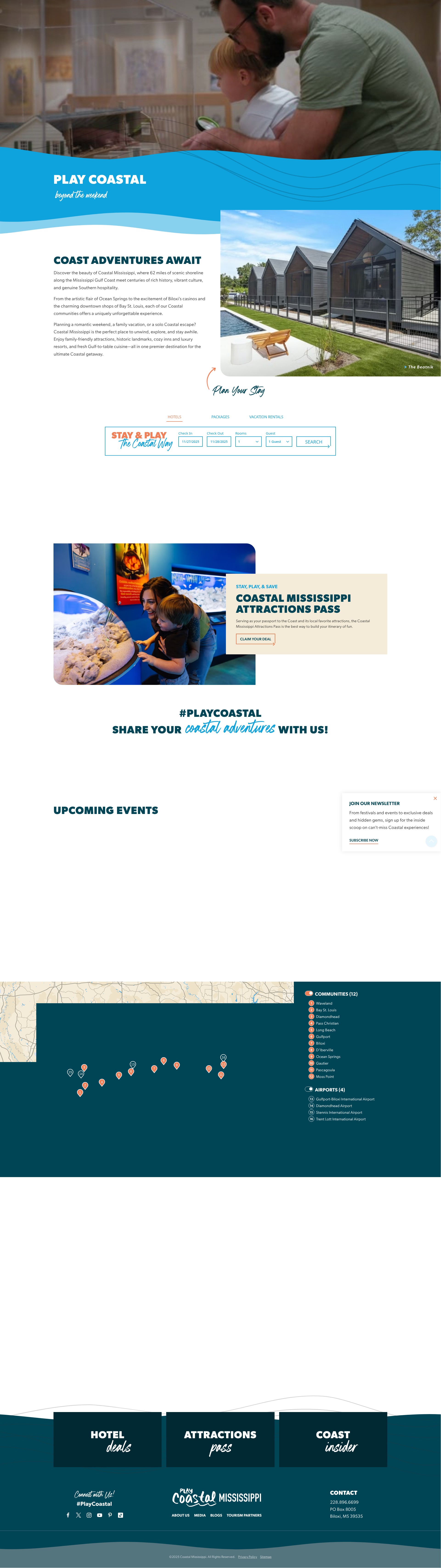 Screenshot of www.coastalmississippi.com
