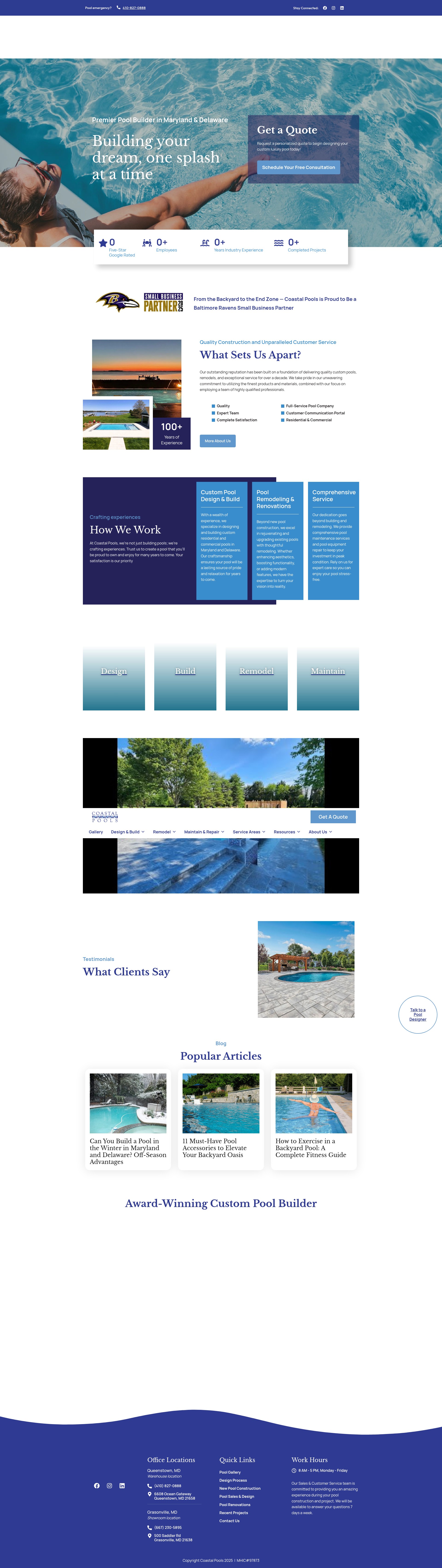 Screenshot of www.coastalpoolbuilders.net