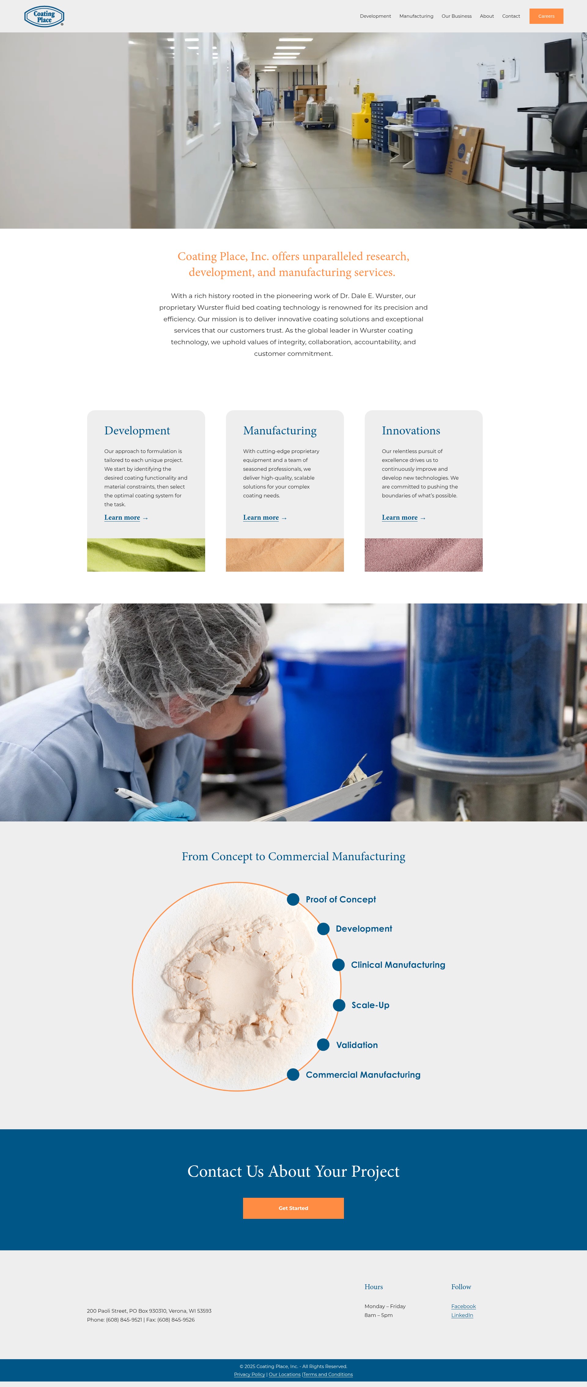 Screenshot of www.coatingplace.com