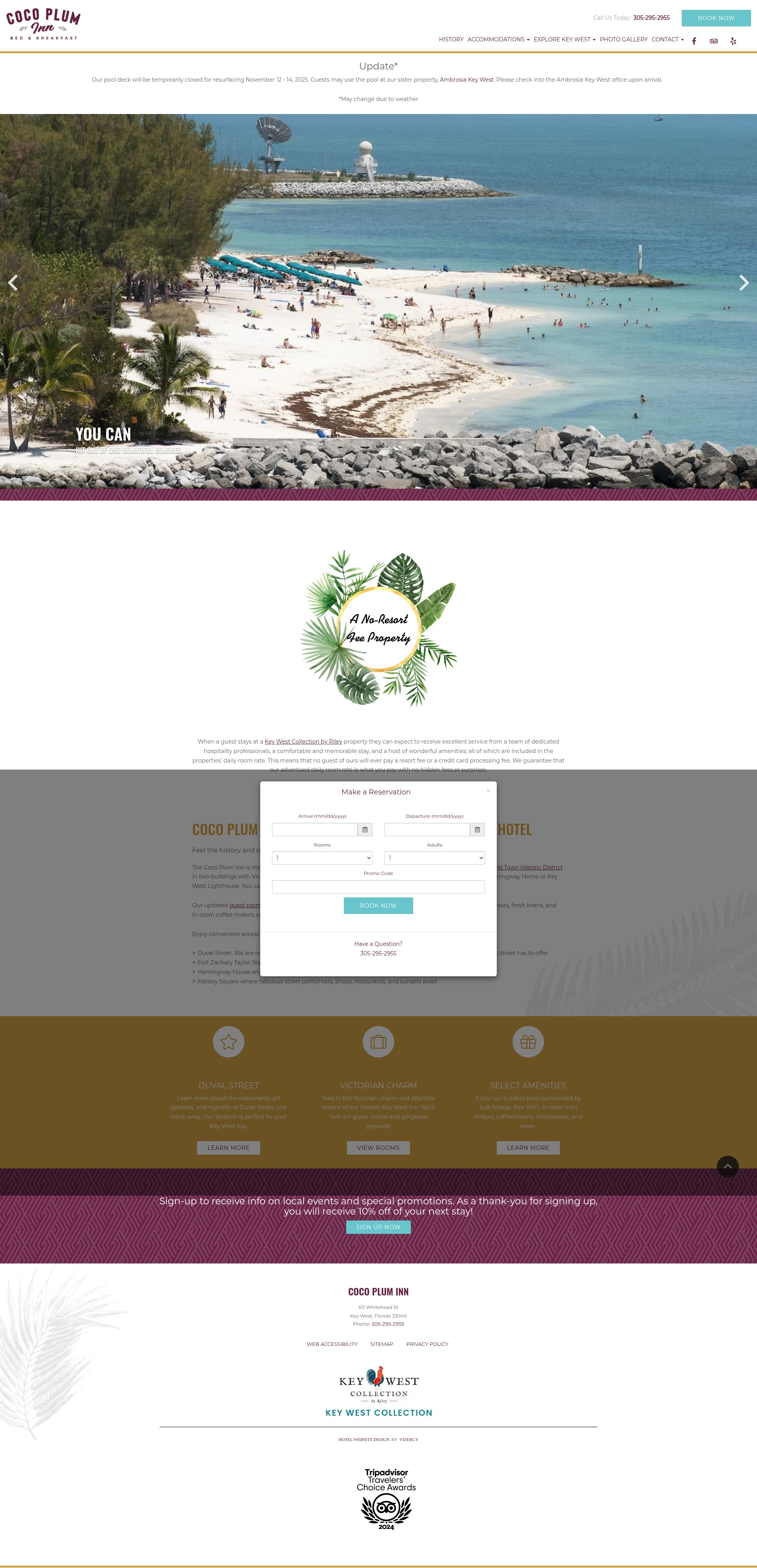 Screenshot of www.cocopluminn.com