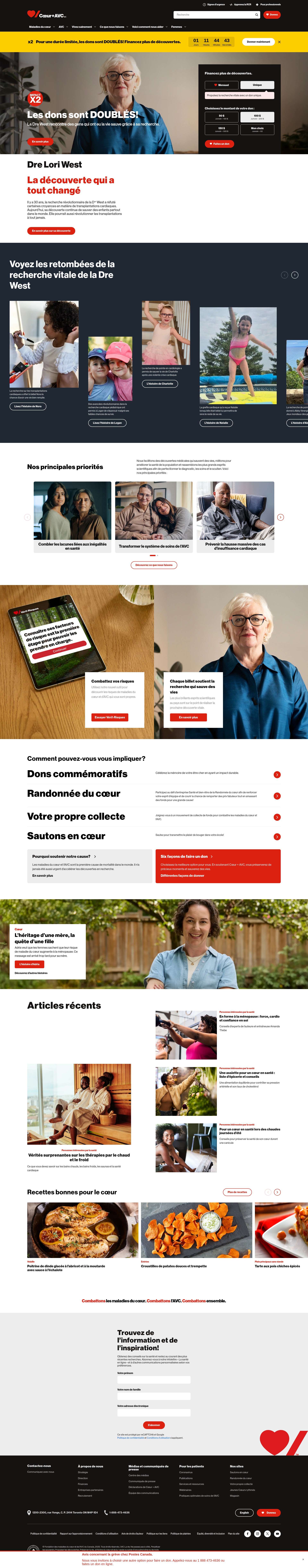 Screenshot of www.coeuretavc.ca