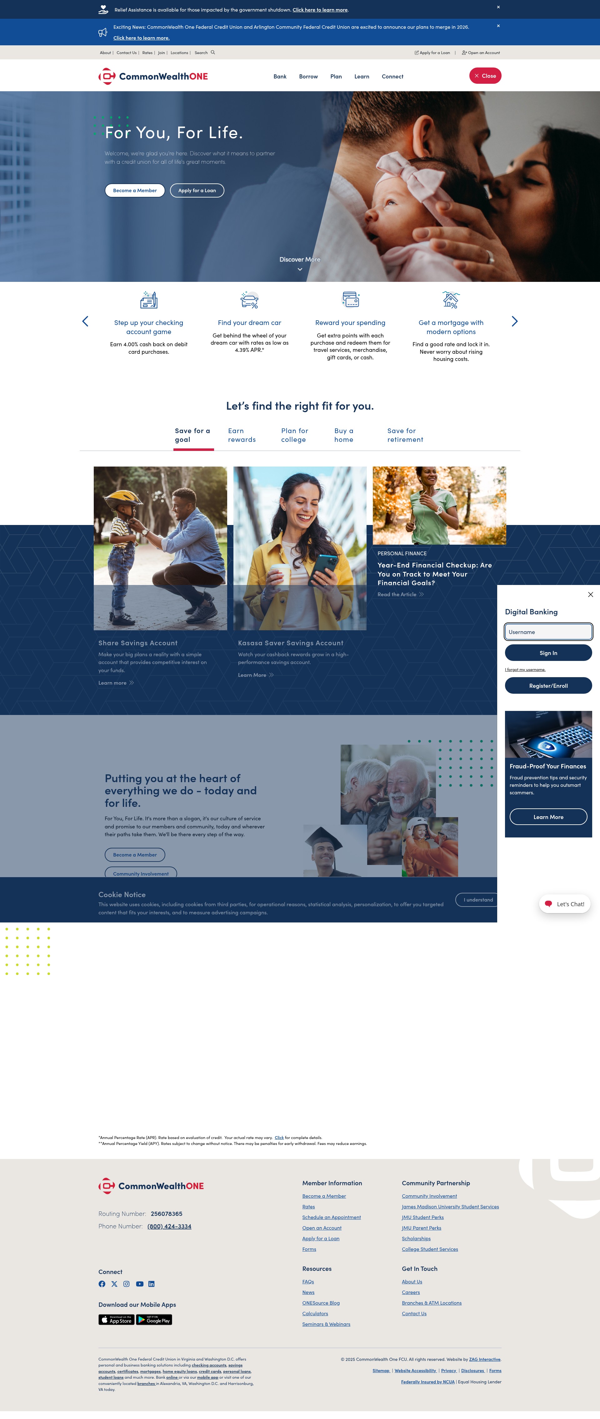 Screenshot of www.cofcu.org
