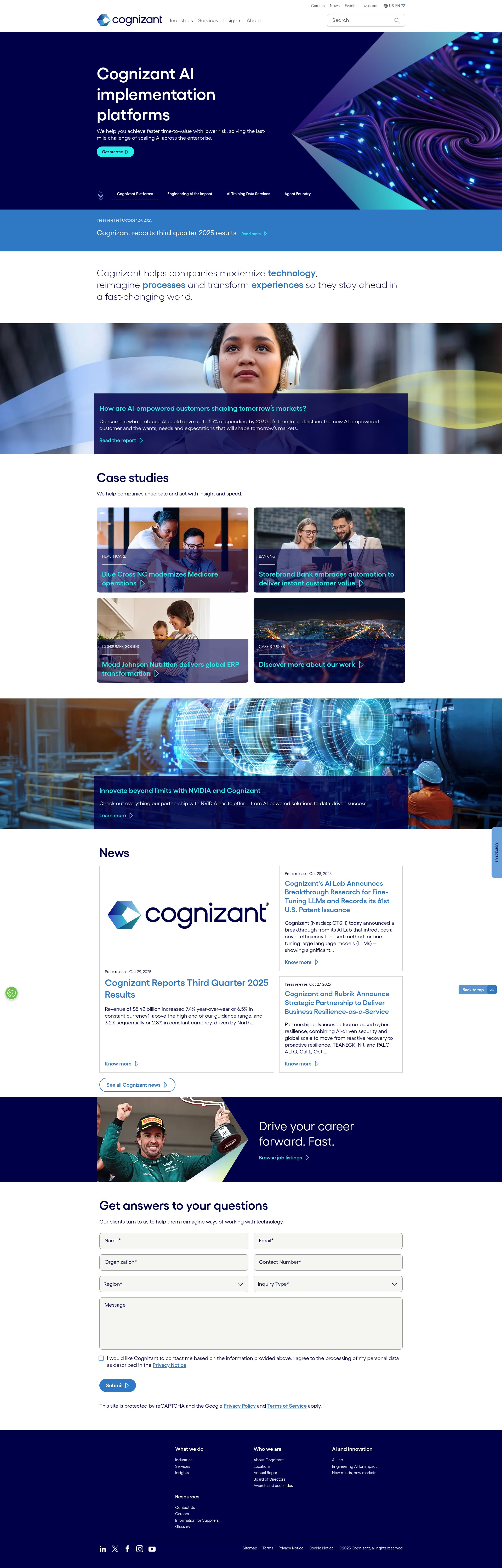 Screenshot of www.cognizant.com