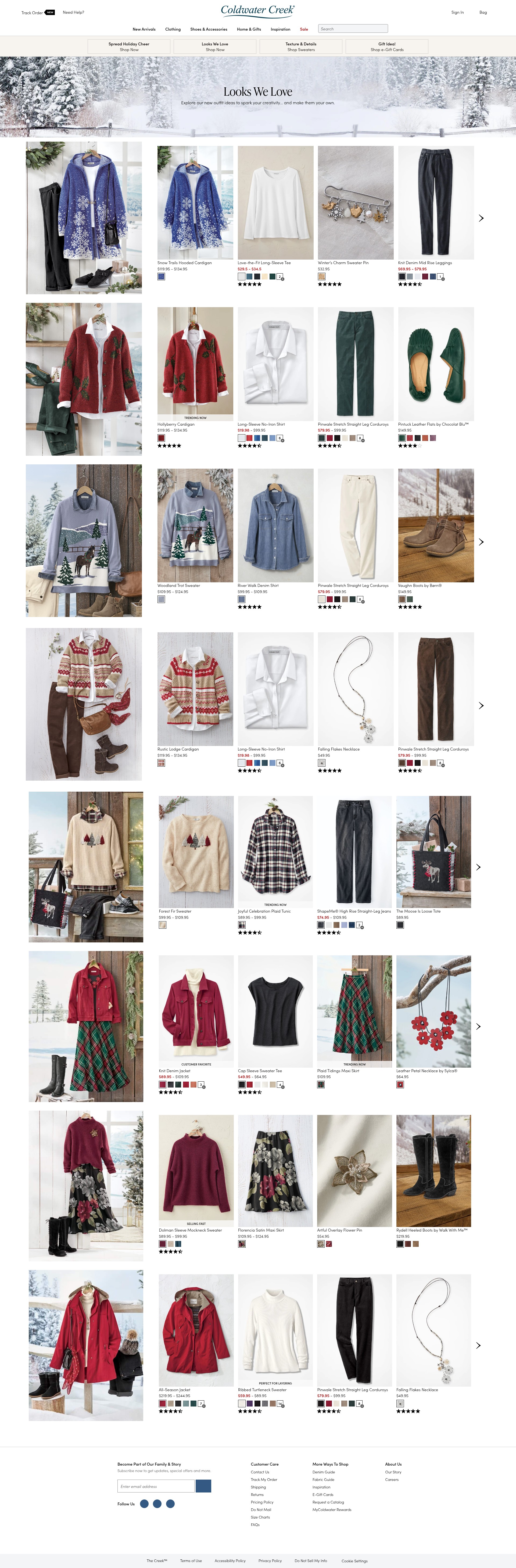 Screenshot of www.coldwatercreek.com