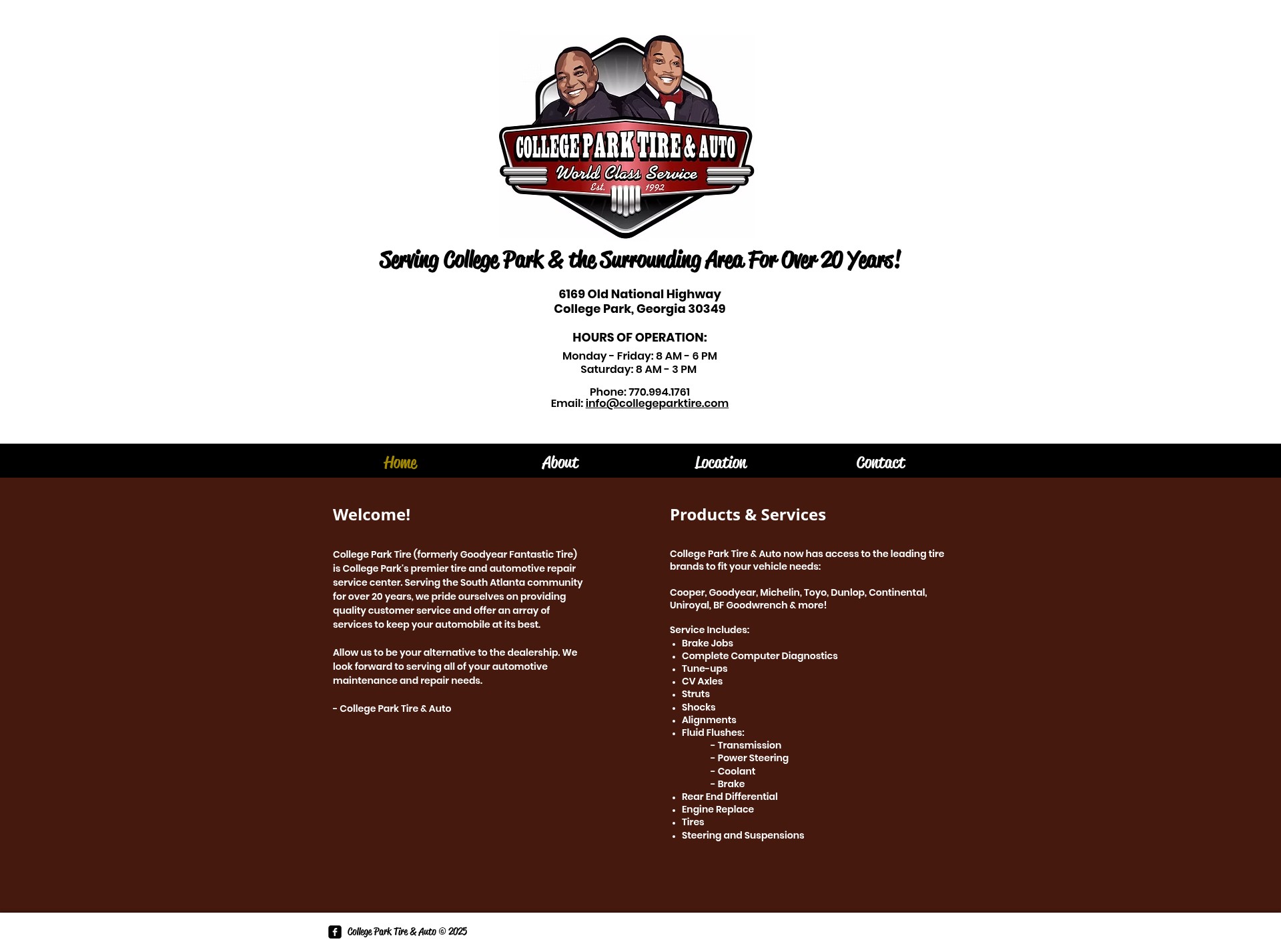 Screenshot of www.collegeparktire.com