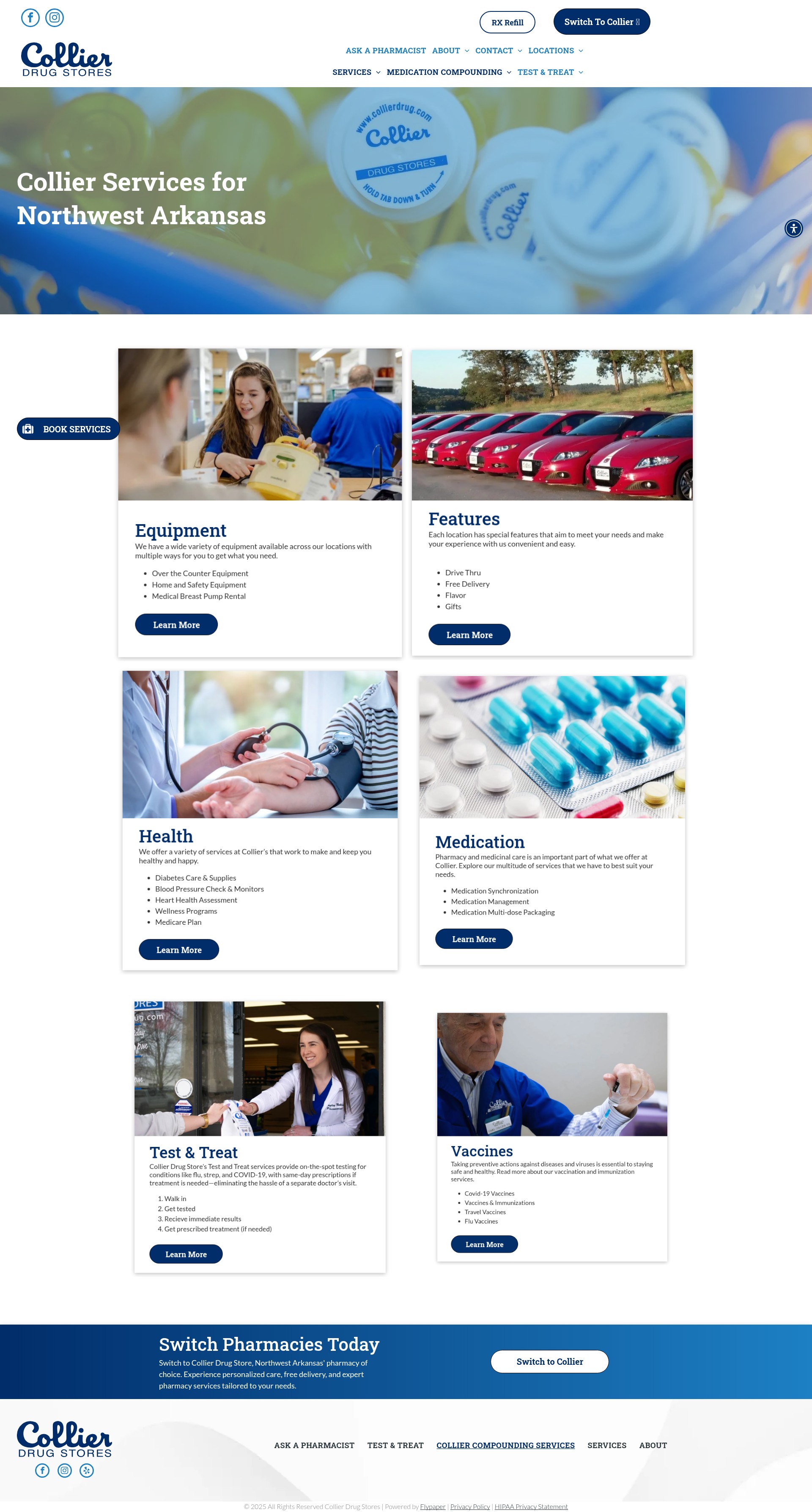 Screenshot of www.collierdrug.com