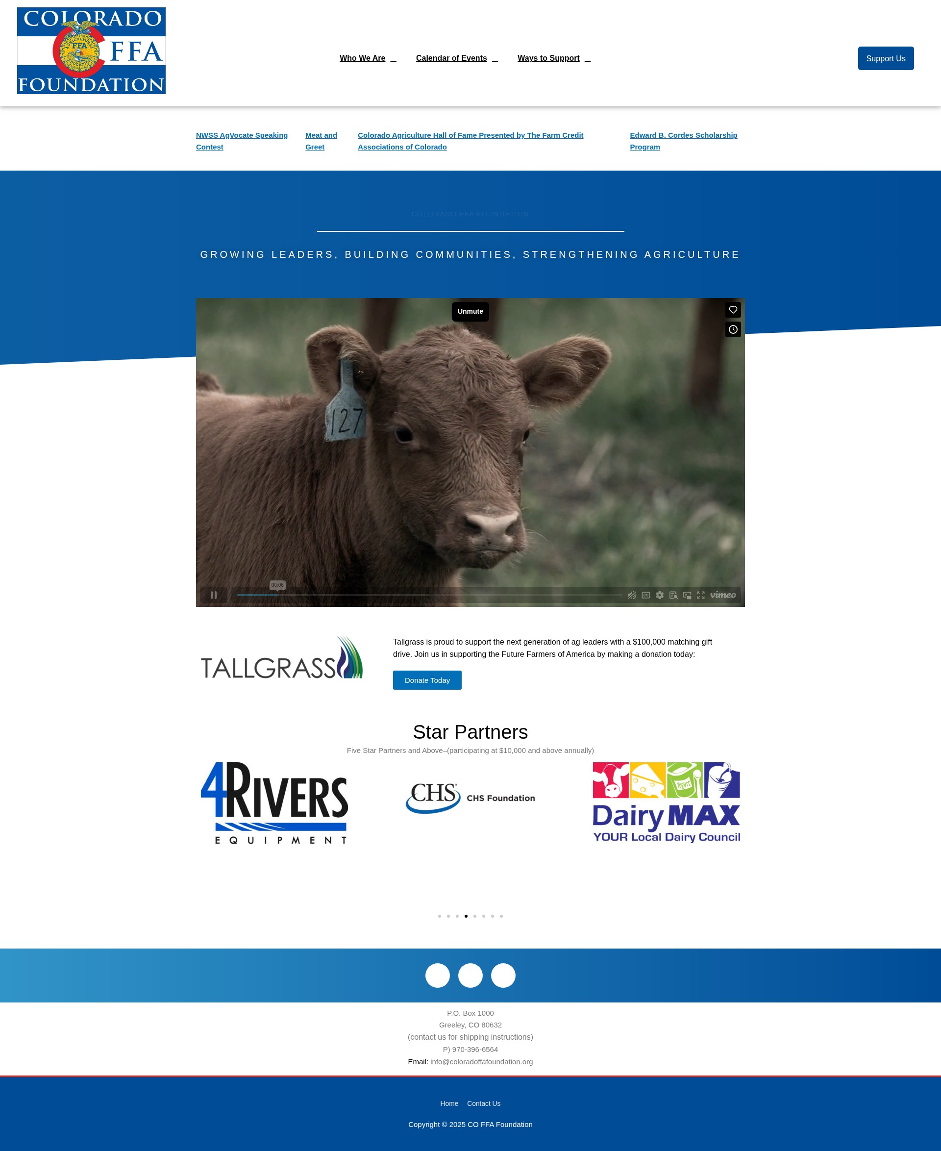 Screenshot of www.coloradoffafoundation.org