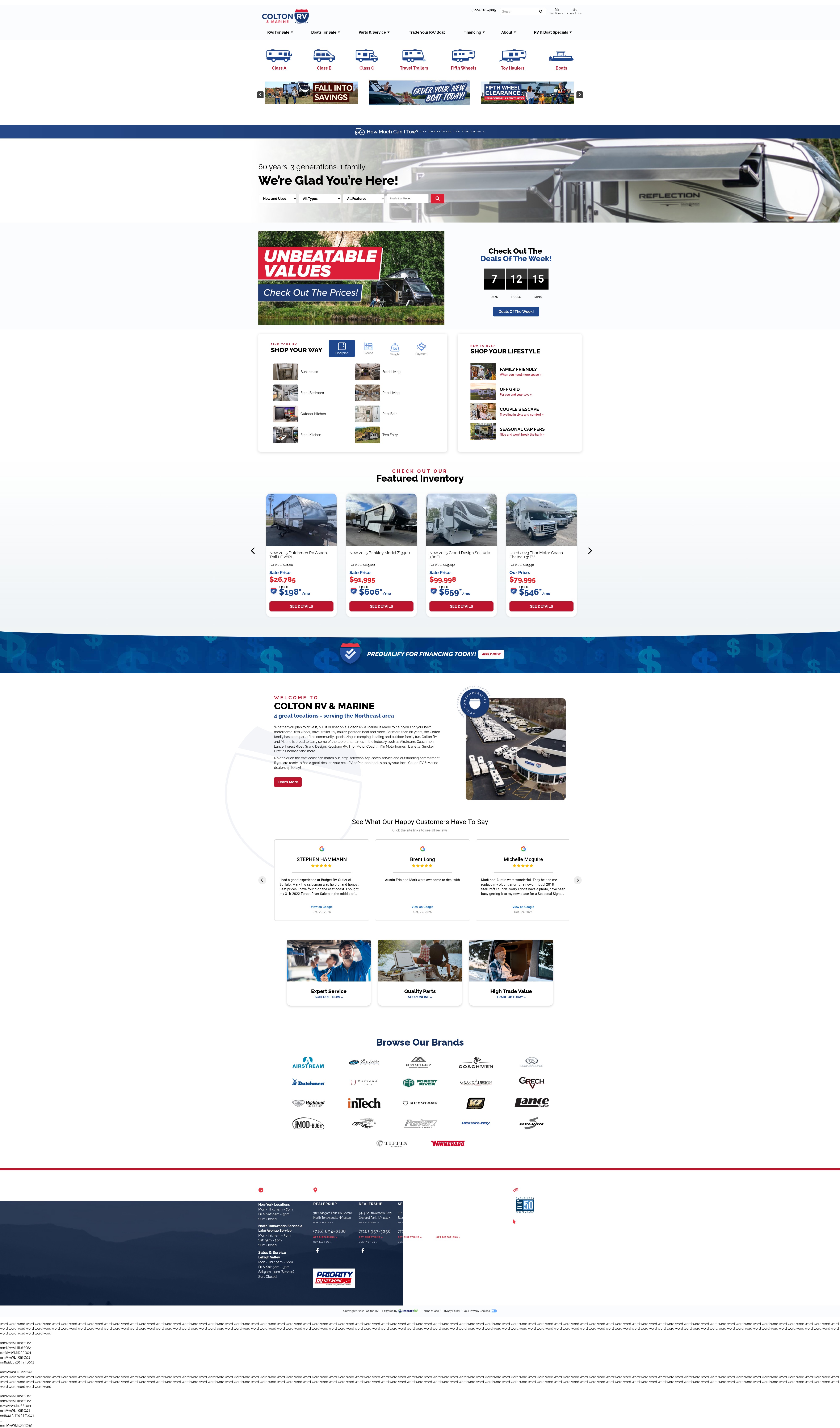 Screenshot of www.coltonrv.com