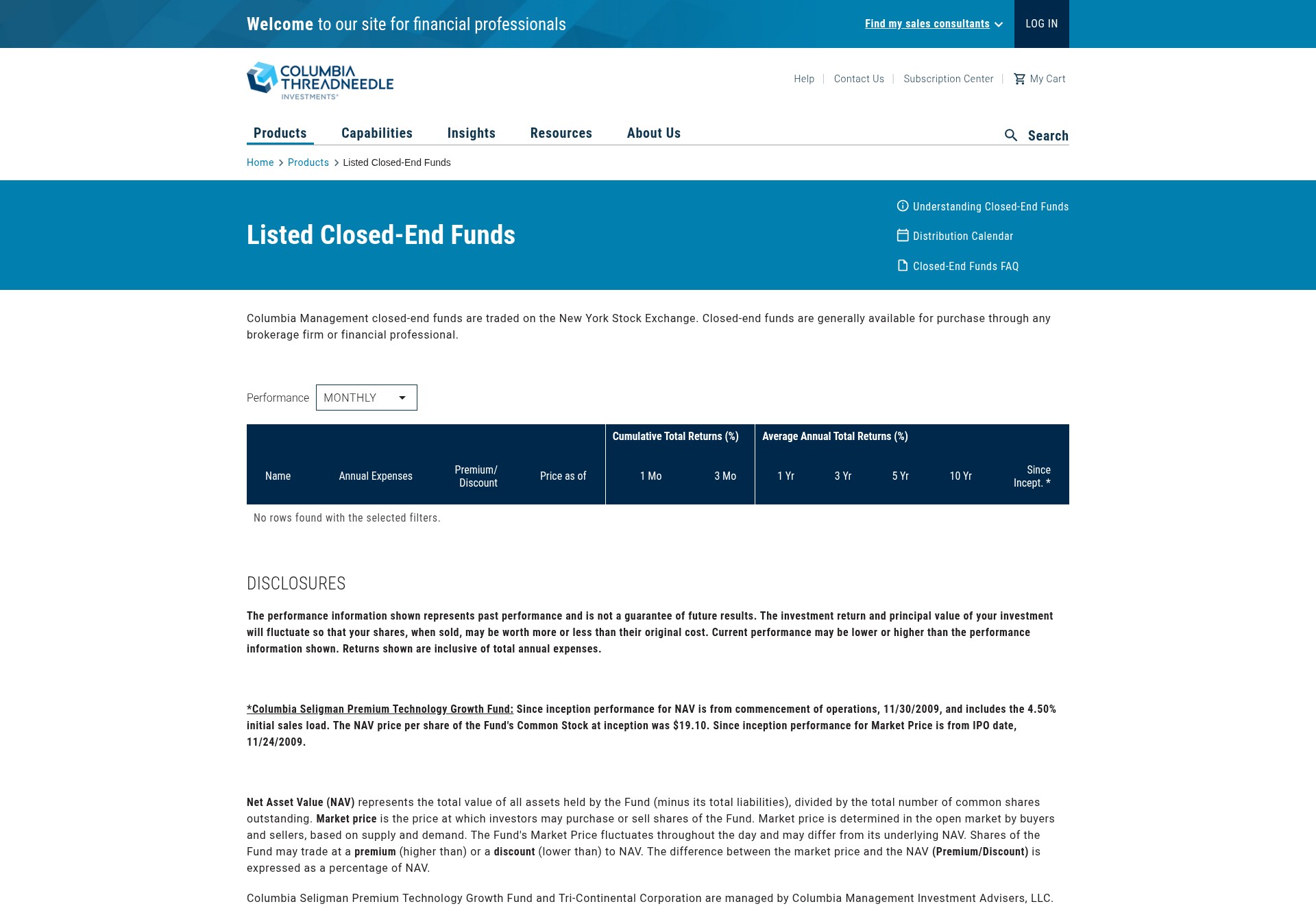 Screenshot of www.columbiathreadneedleus.com