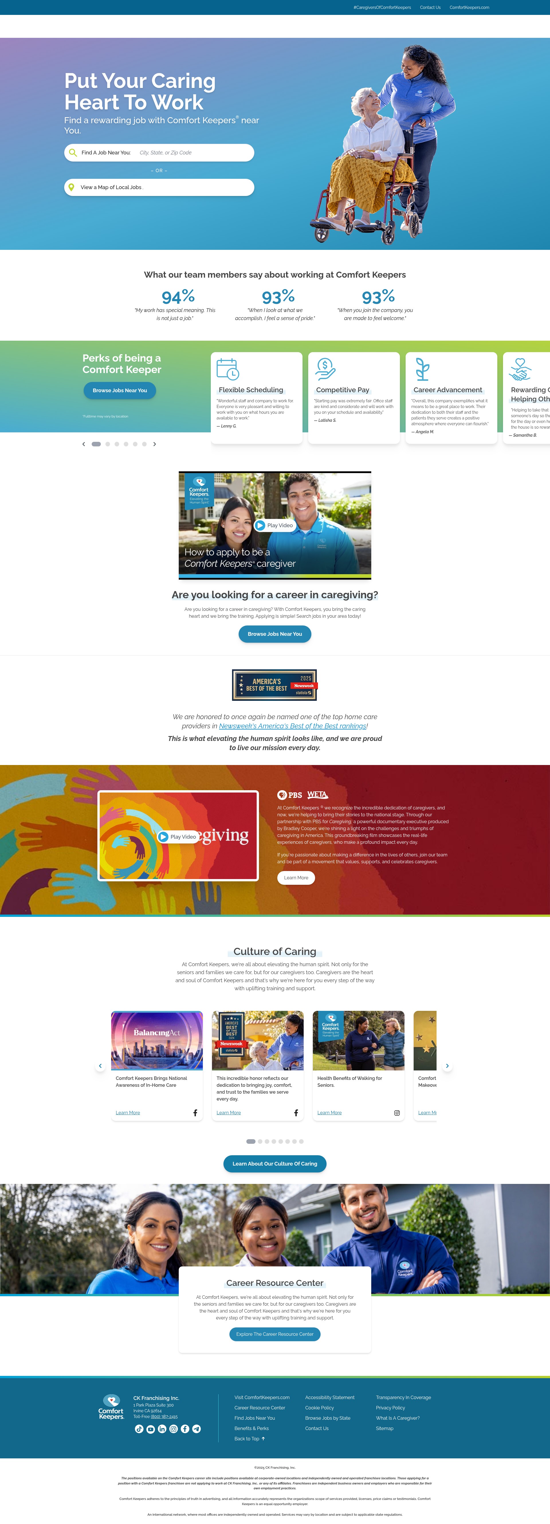 Screenshot of www.comfortkeepers.jobs