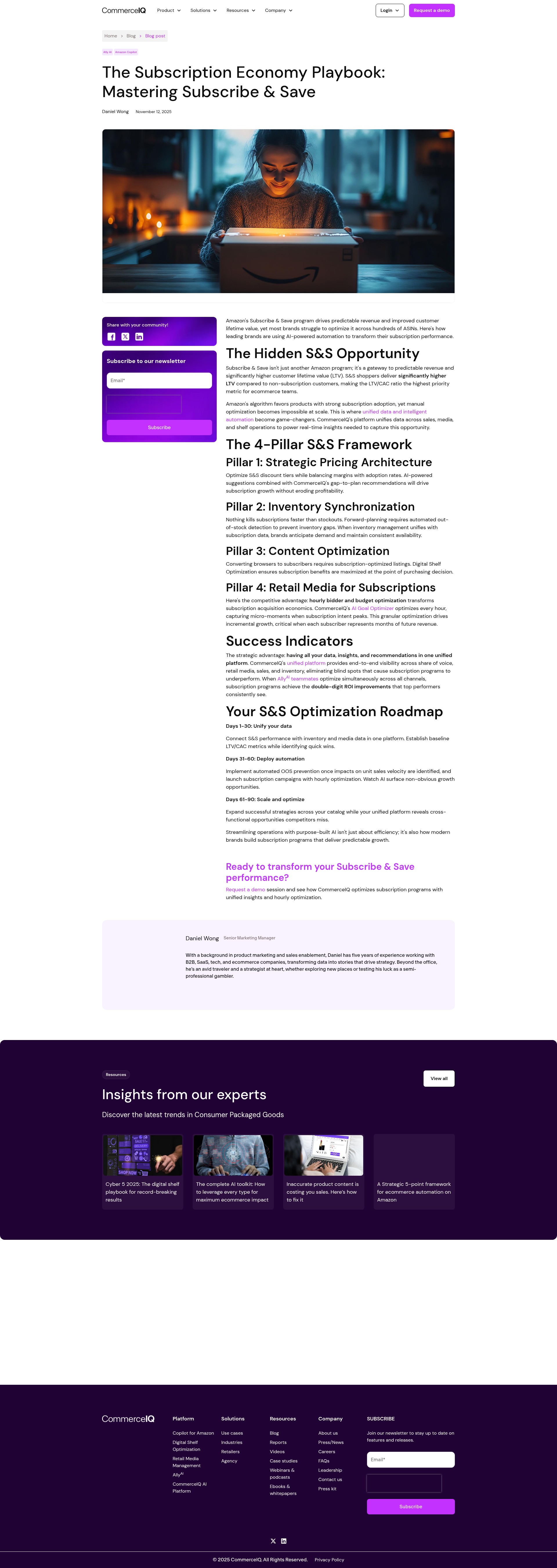 Screenshot of www.commerceiq.ai