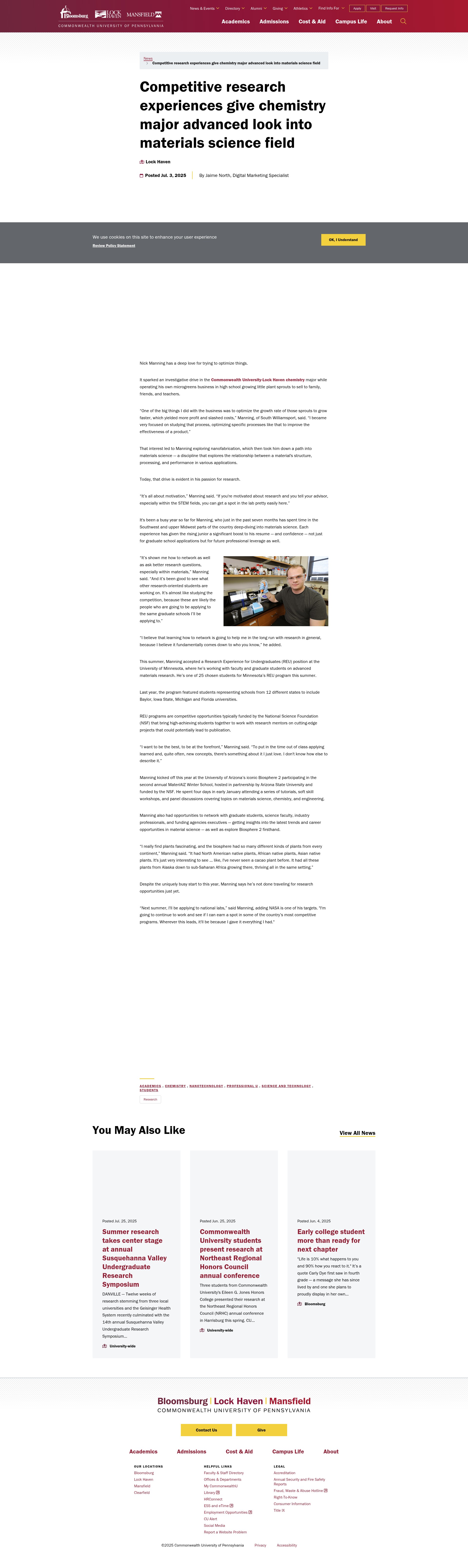 Screenshot of www.commonwealthu.edu