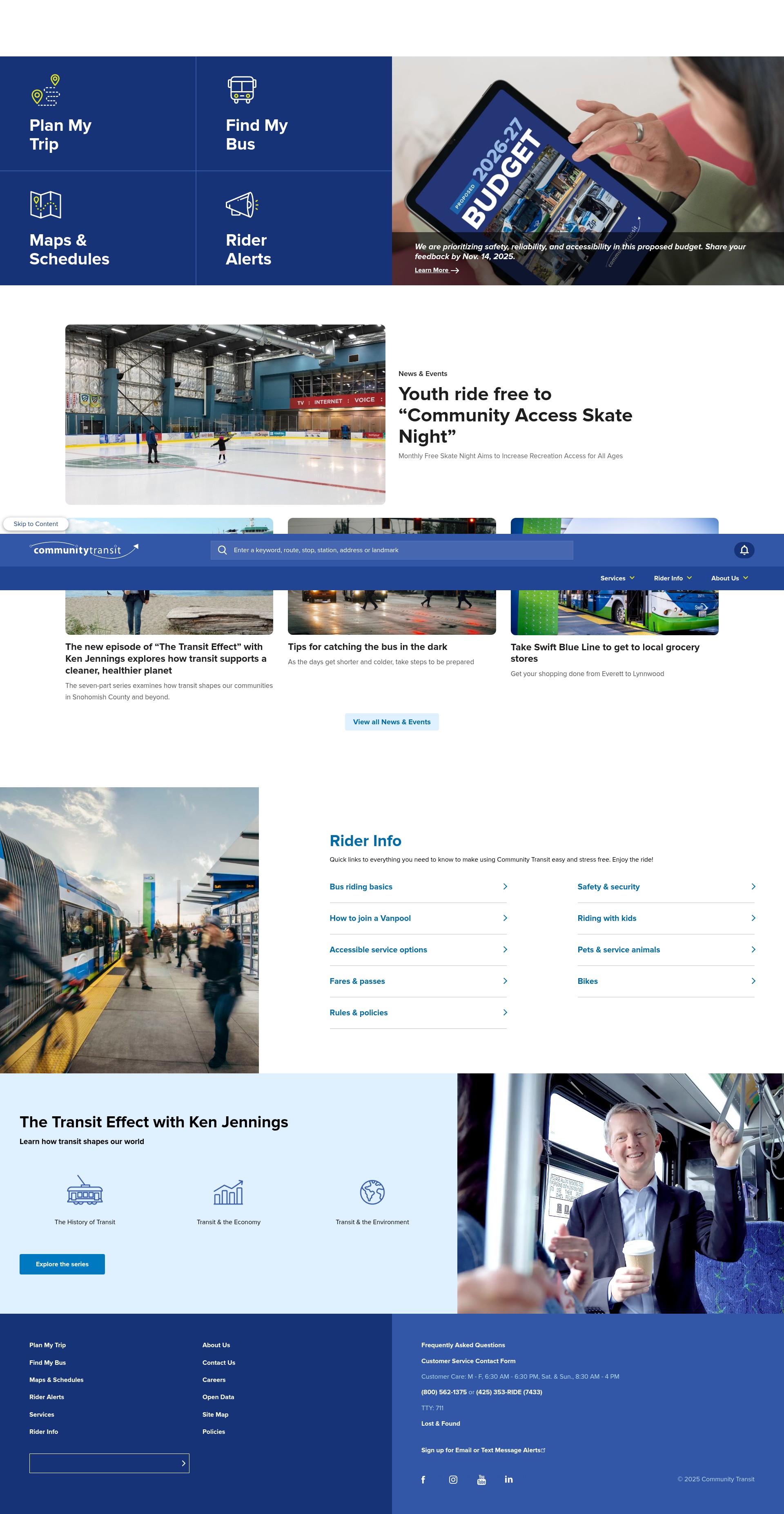 Screenshot of www.communitytransit.org