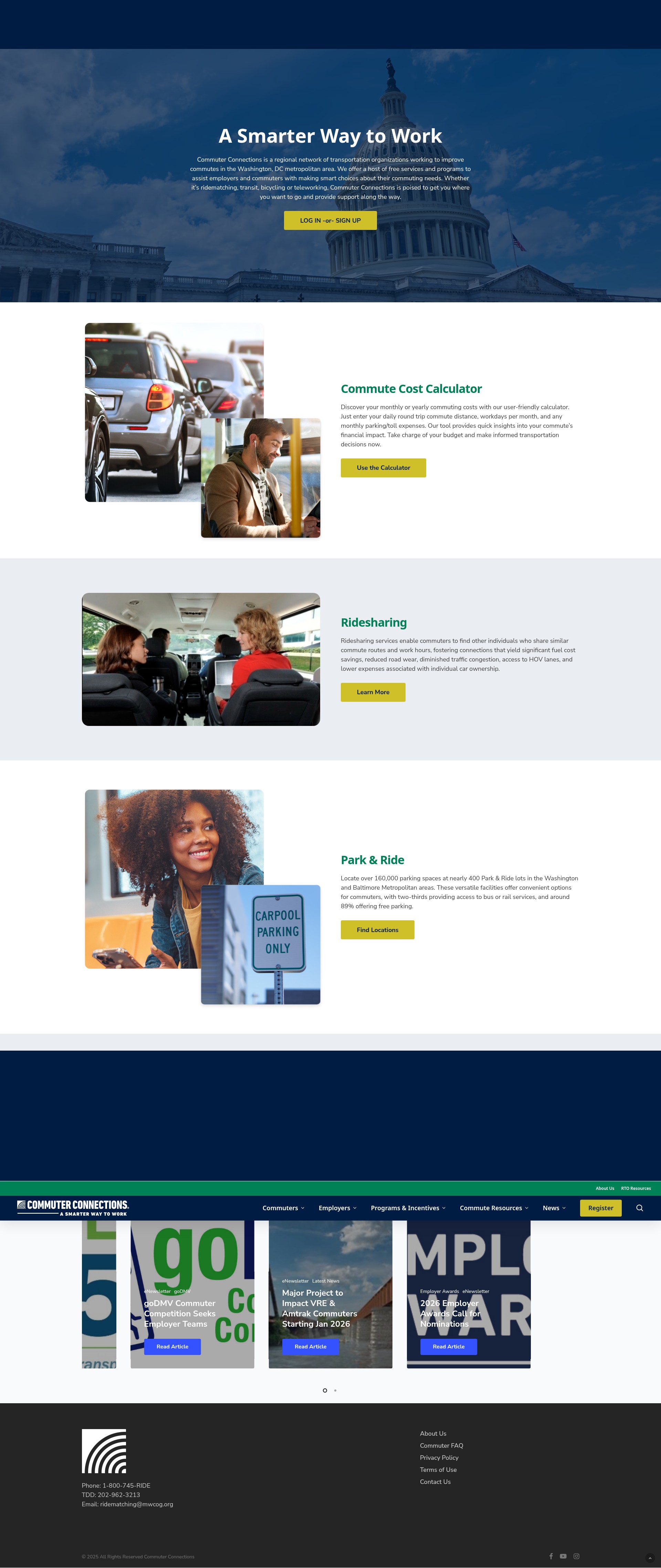 Screenshot of www.commuterconnections.org