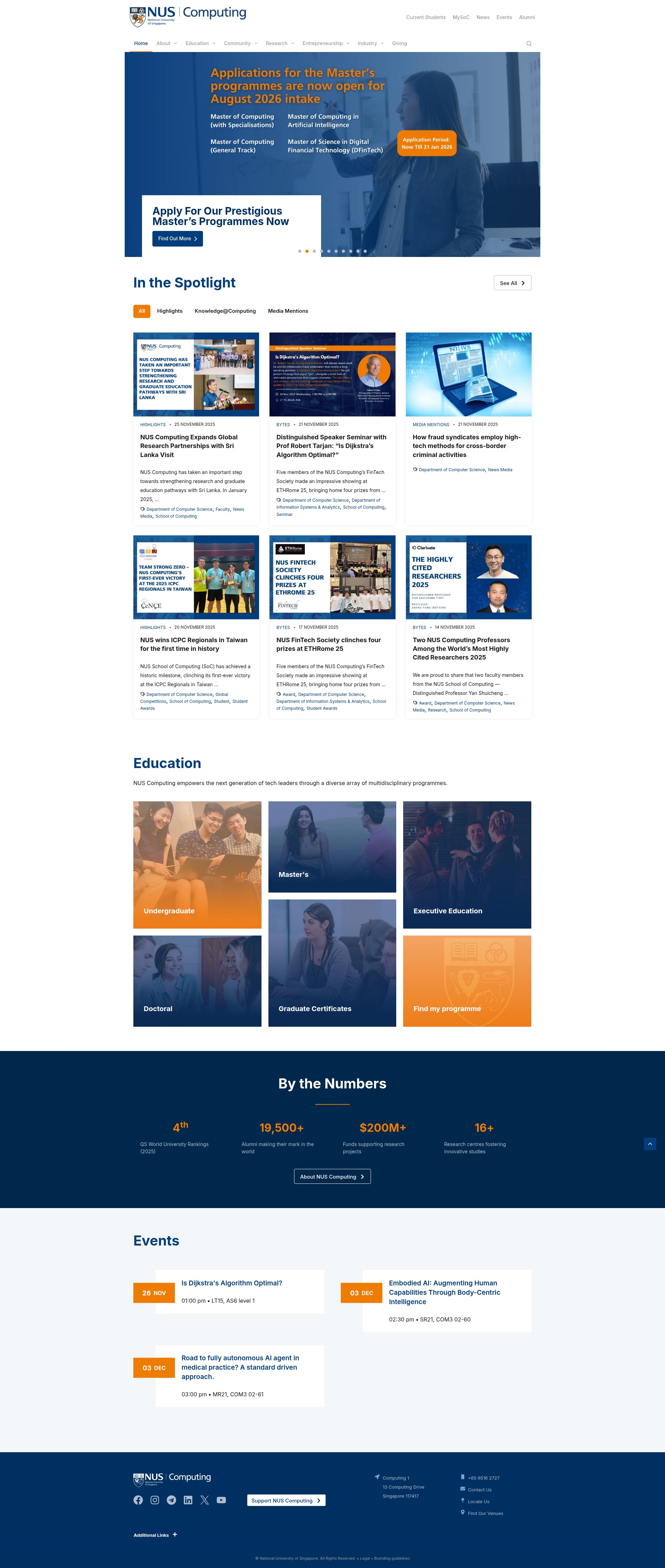 Screenshot of www.comp.nus.edu.sg
