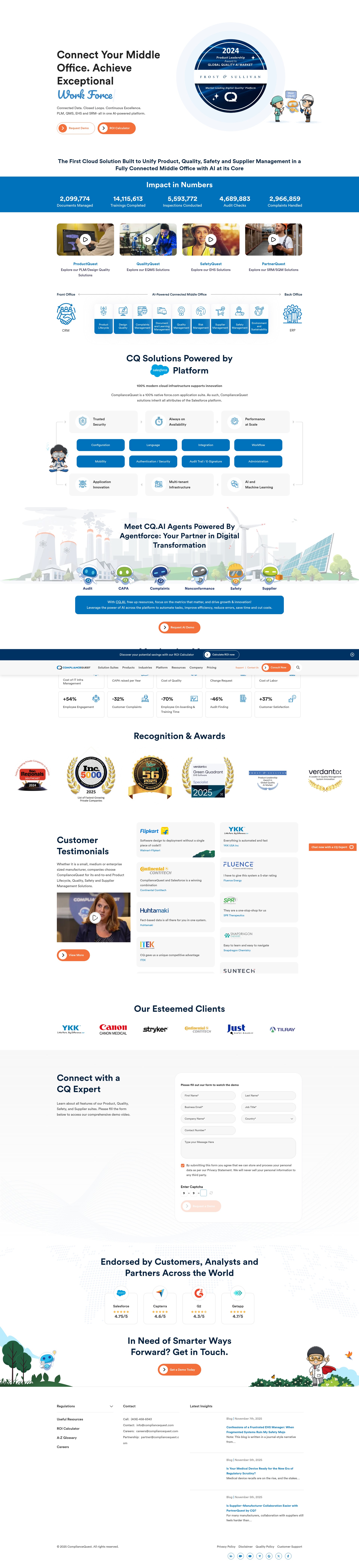 Screenshot of www.compliancequest.com