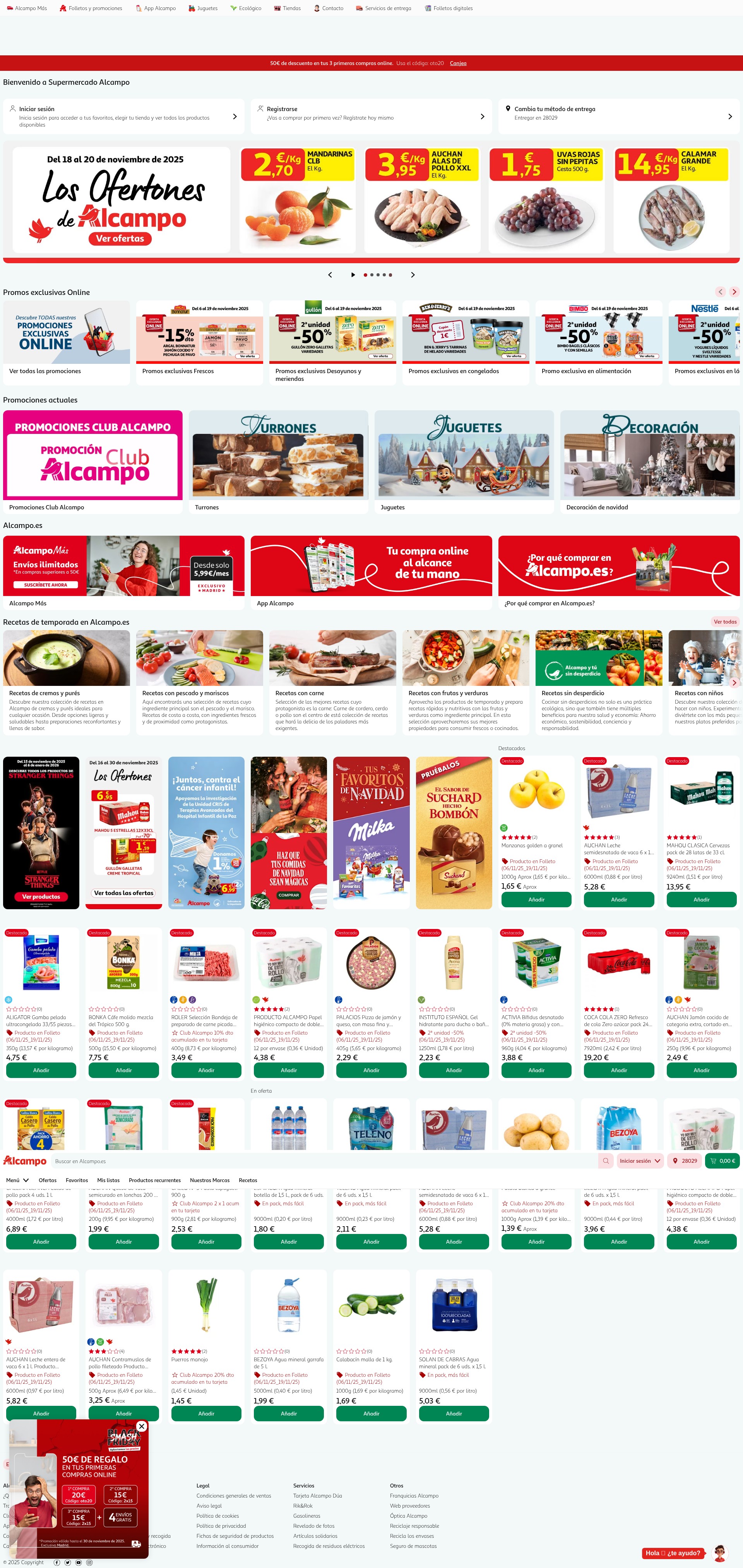 Screenshot of www.compraonline.alcampo.es