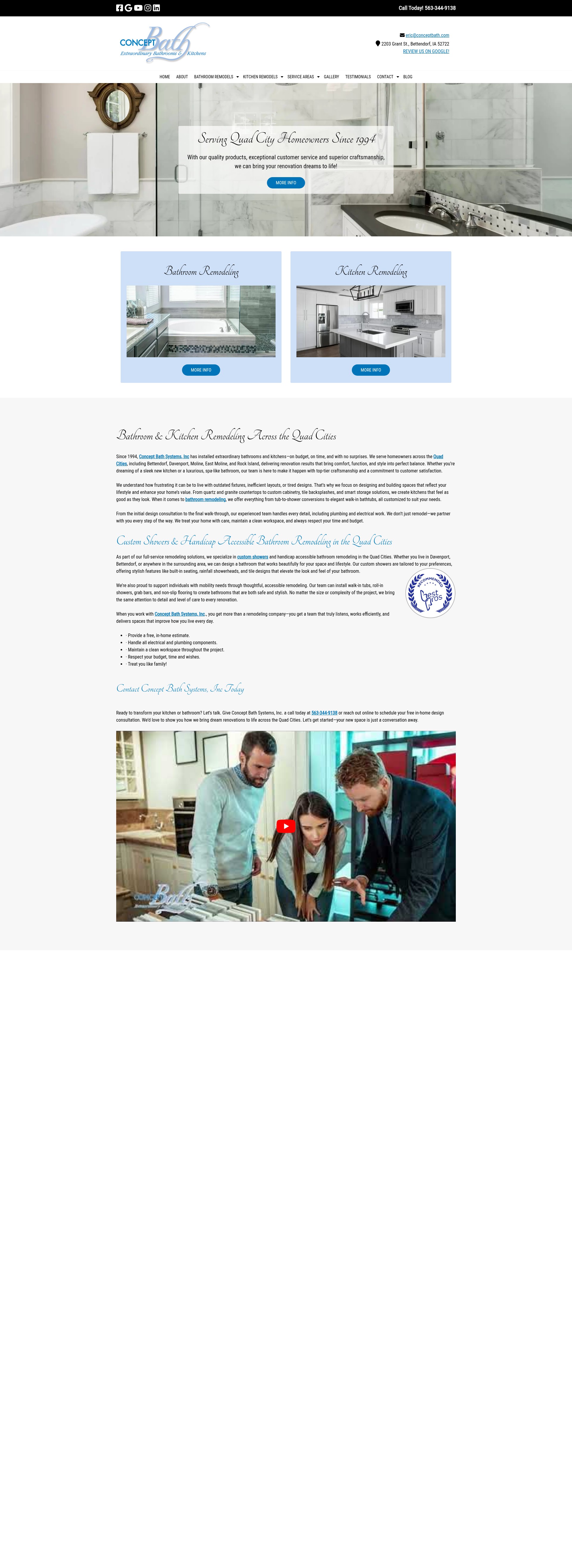 Screenshot of www.conceptbath.com