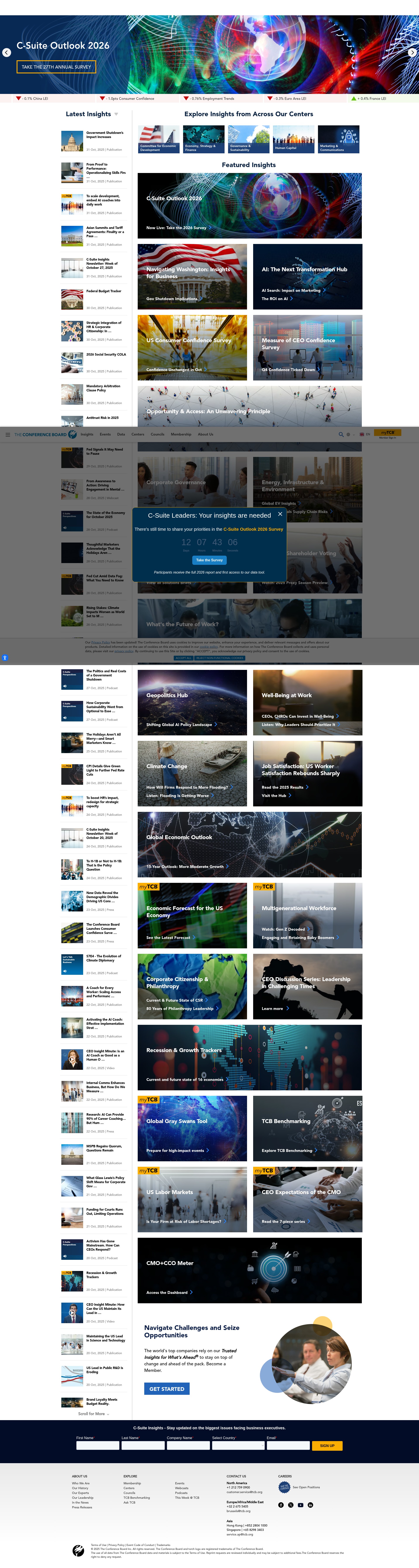 Screenshot of www.conference-board.org