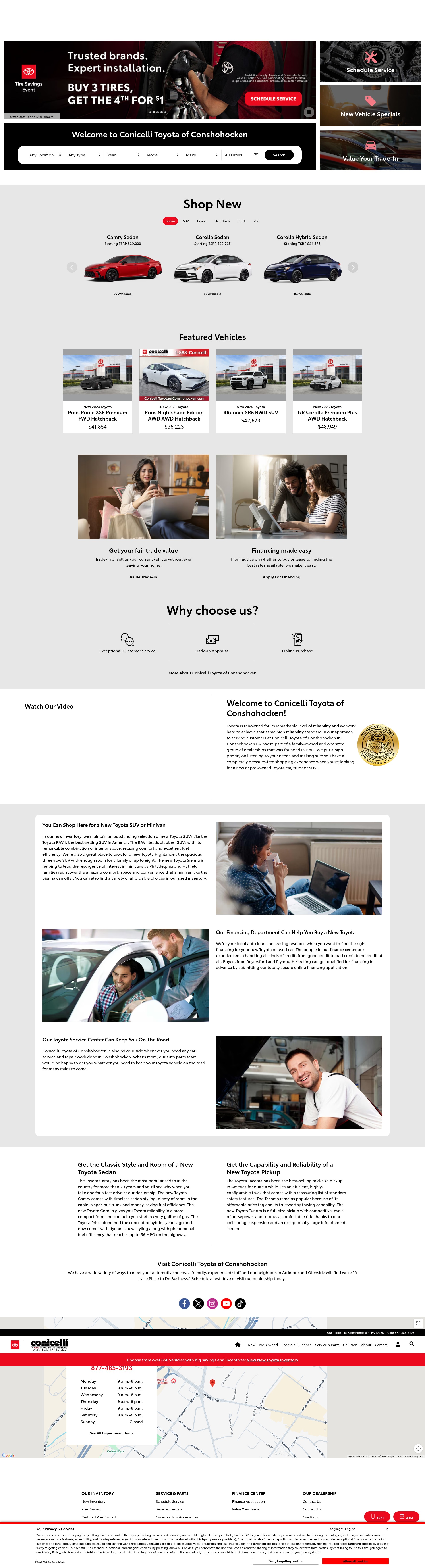 Screenshot of www.conicellitoyotaofconshohocken.com
