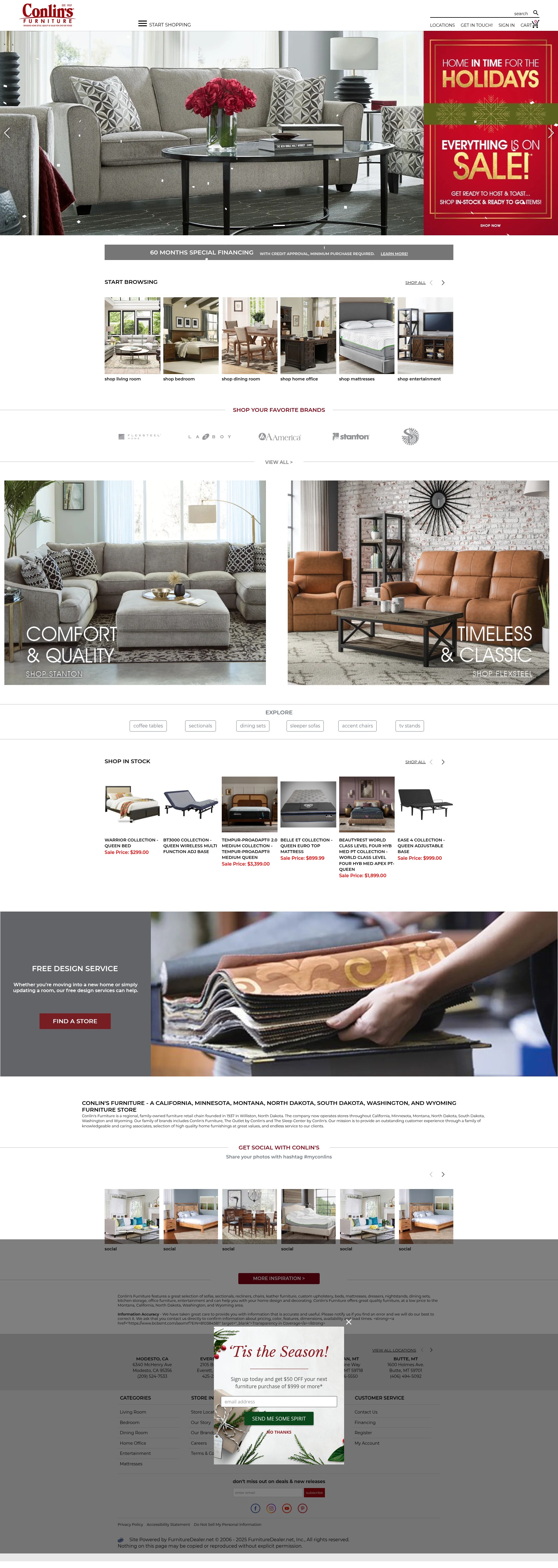Screenshot of www.conlins.com