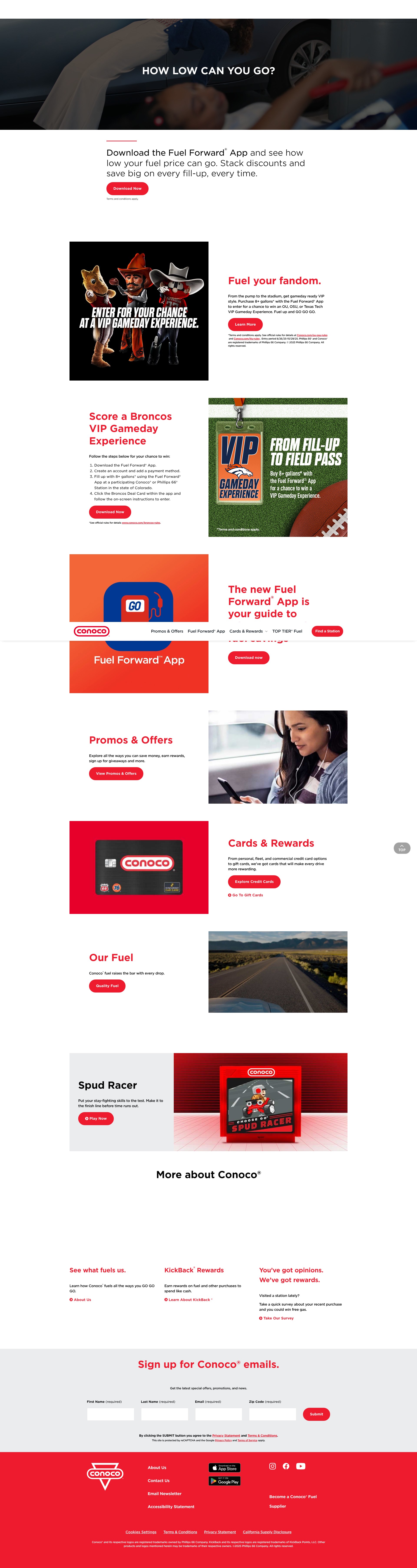 Screenshot of www.conoco.com