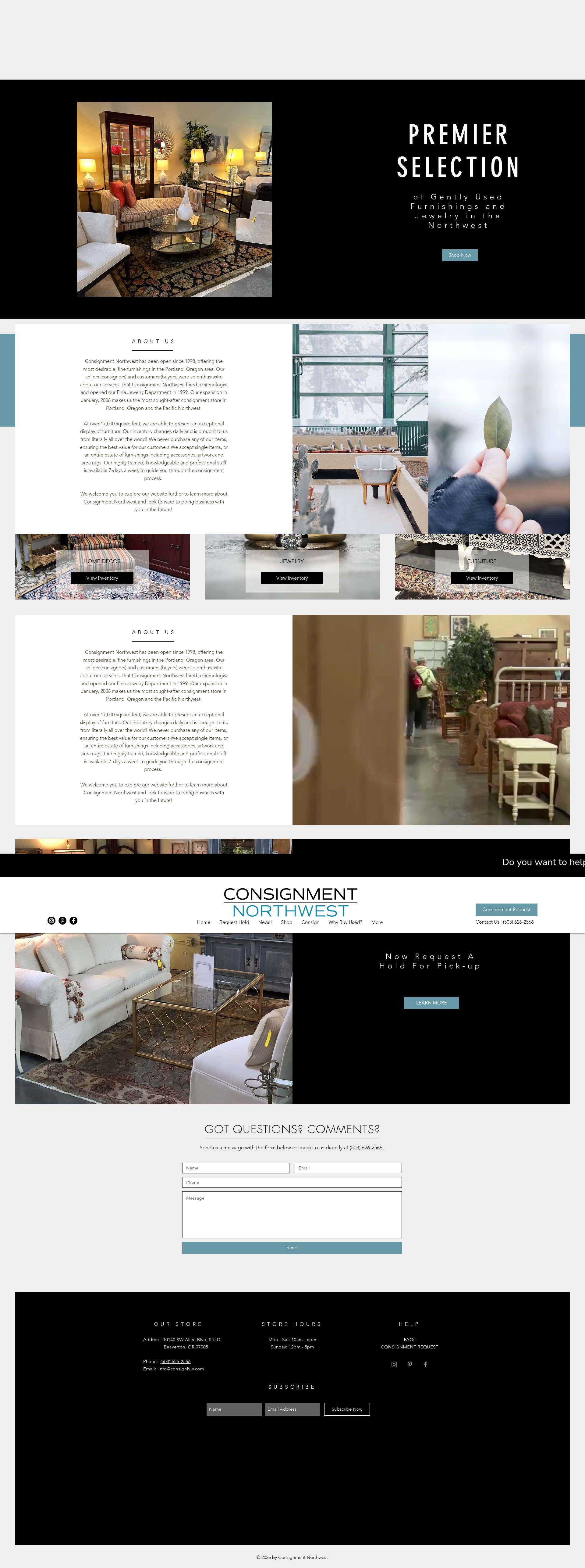 Screenshot of www.consignment-nw.com