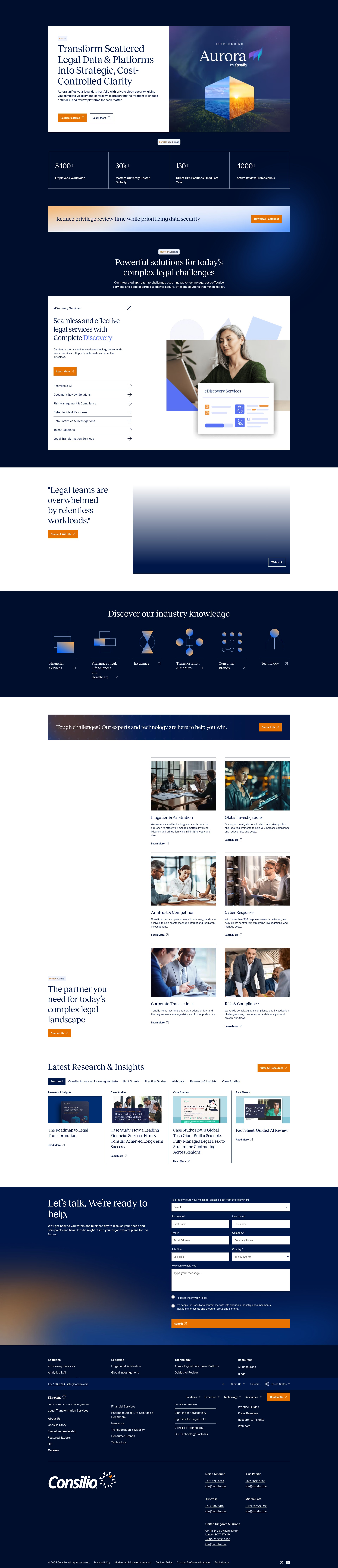 Screenshot of www.consilio.com
