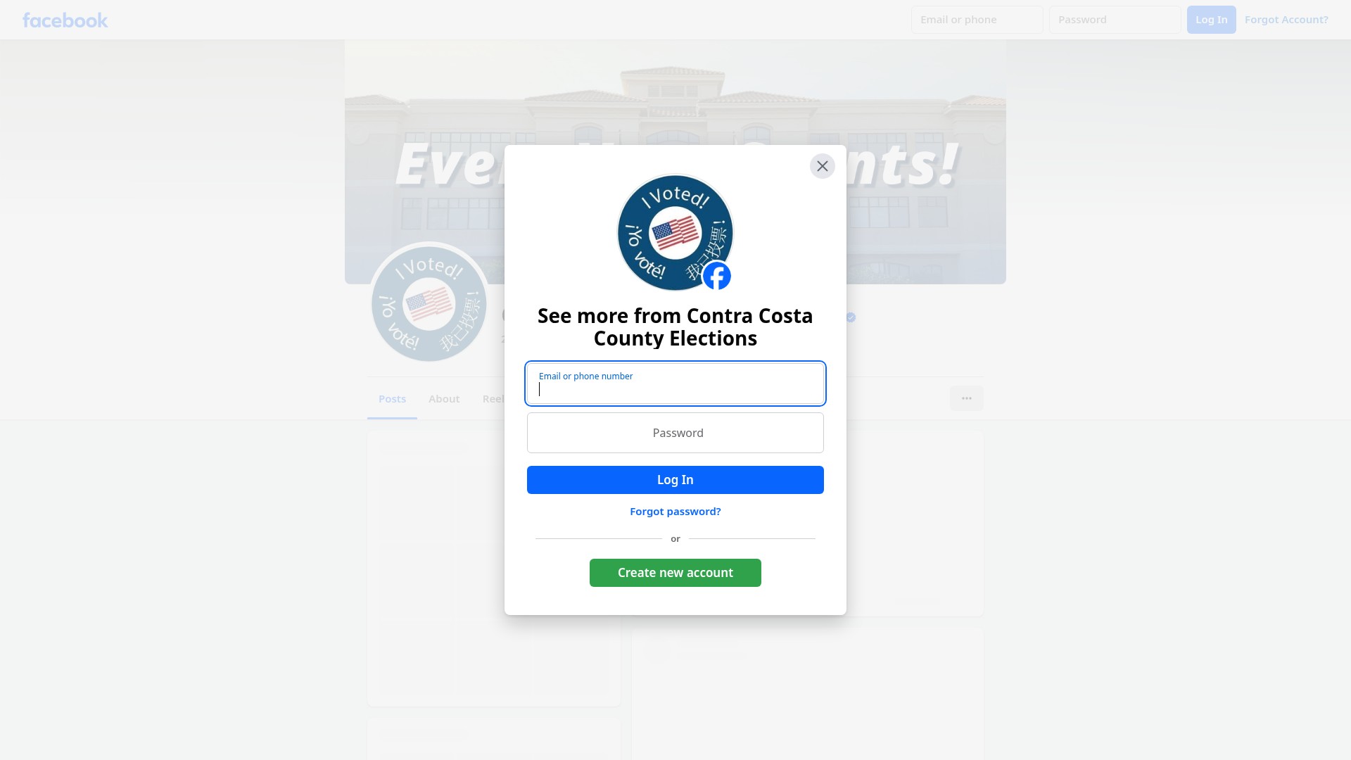 Screenshot of www.contracostavote.gov