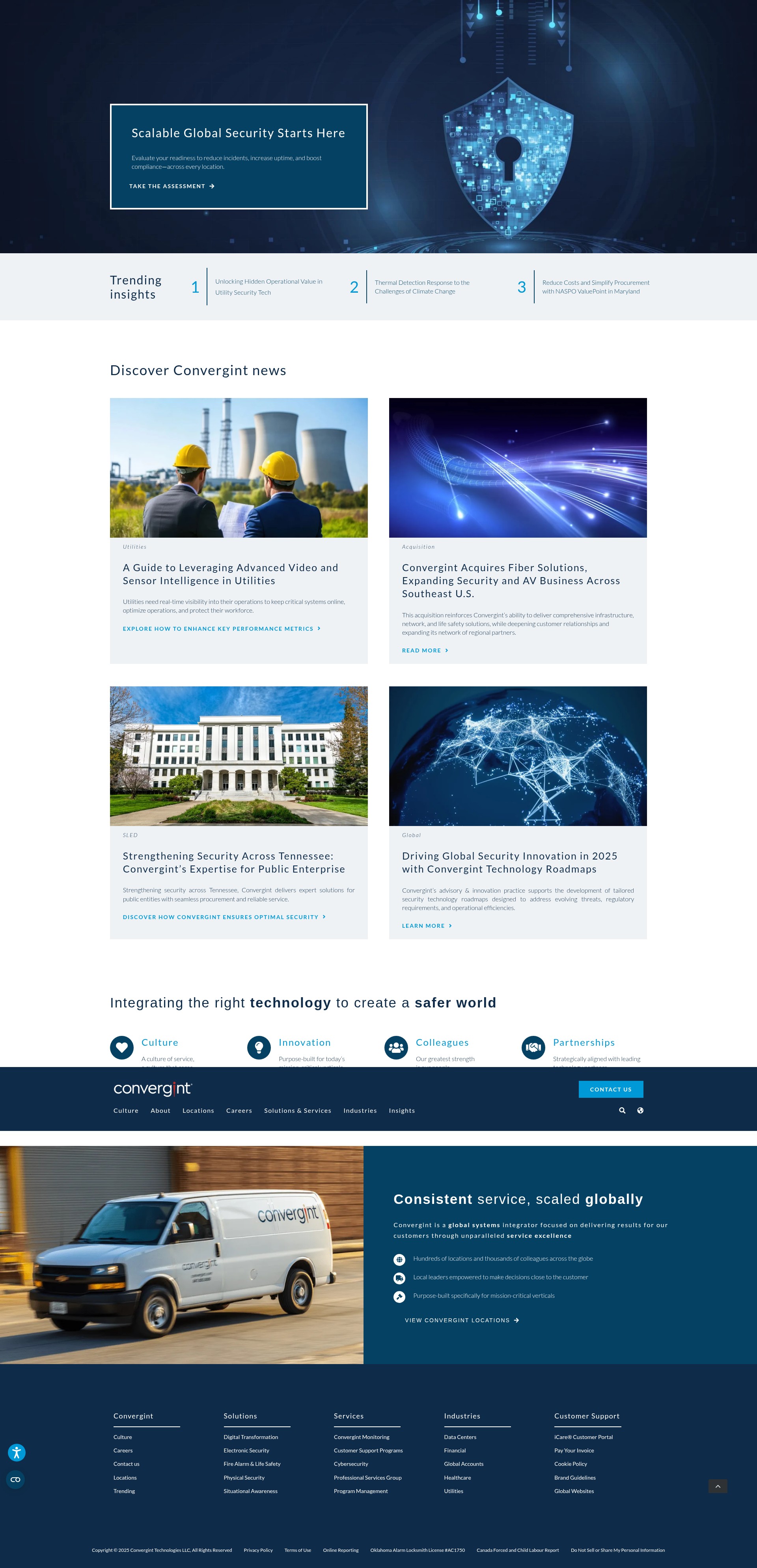 Screenshot of www.convergint.com