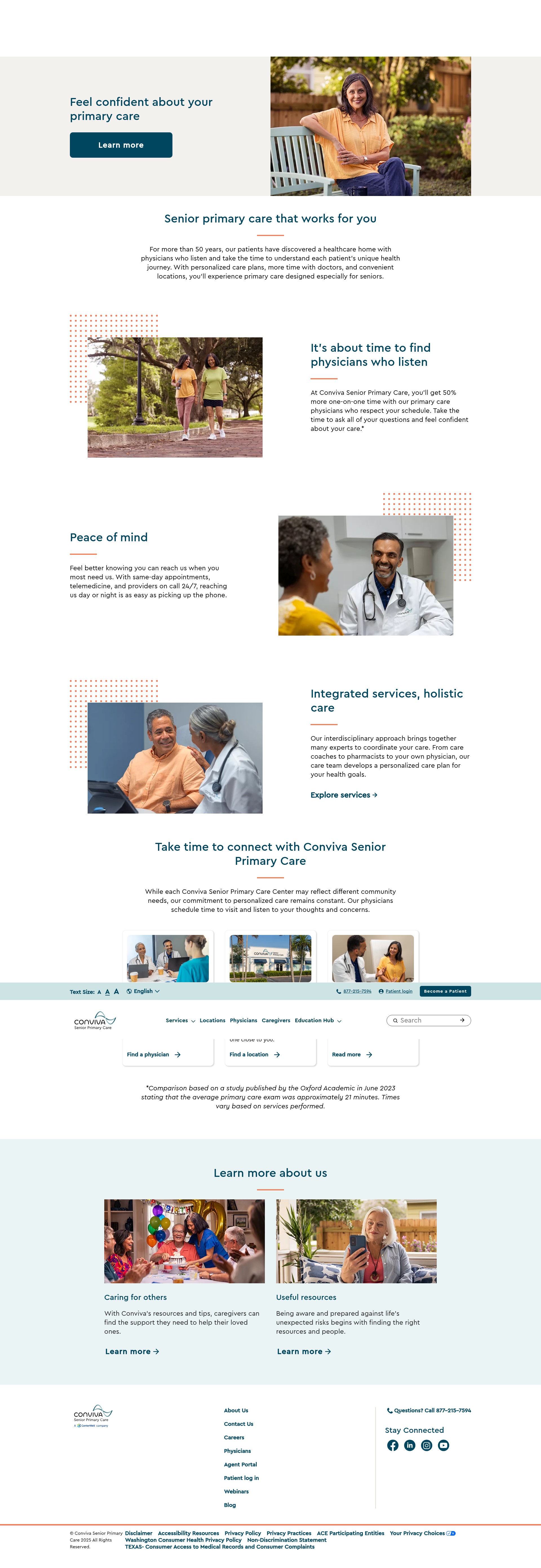Screenshot of www.convivacarecenters.com