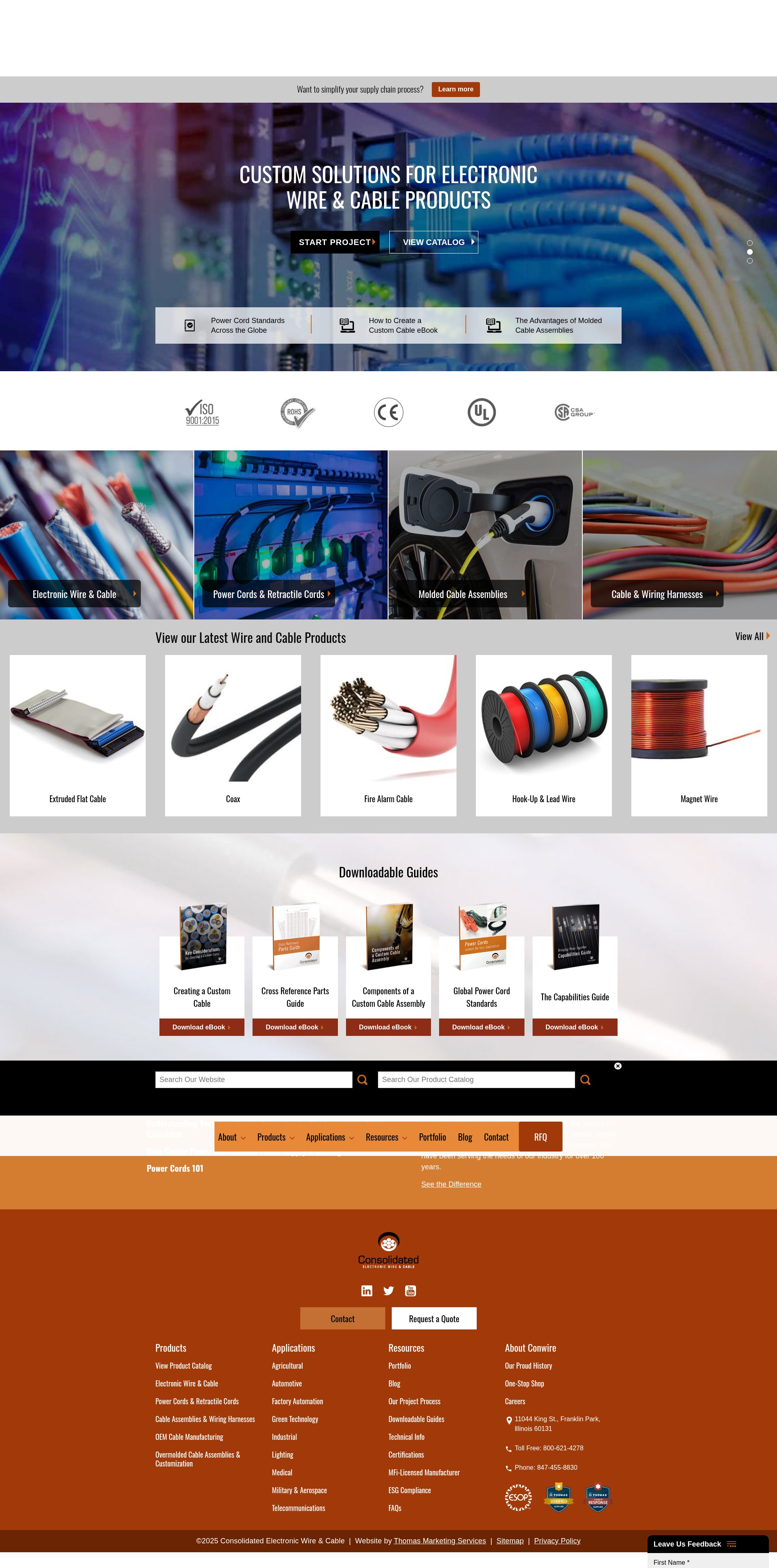 Screenshot of www.conwire.com