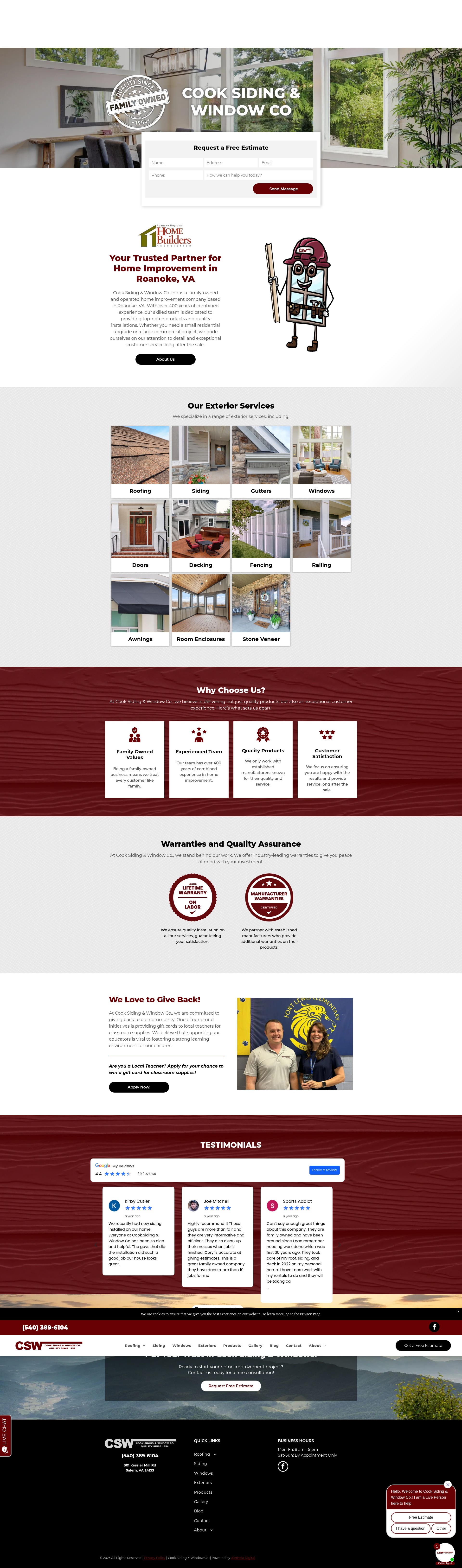 Screenshot of www.cooksiding.com