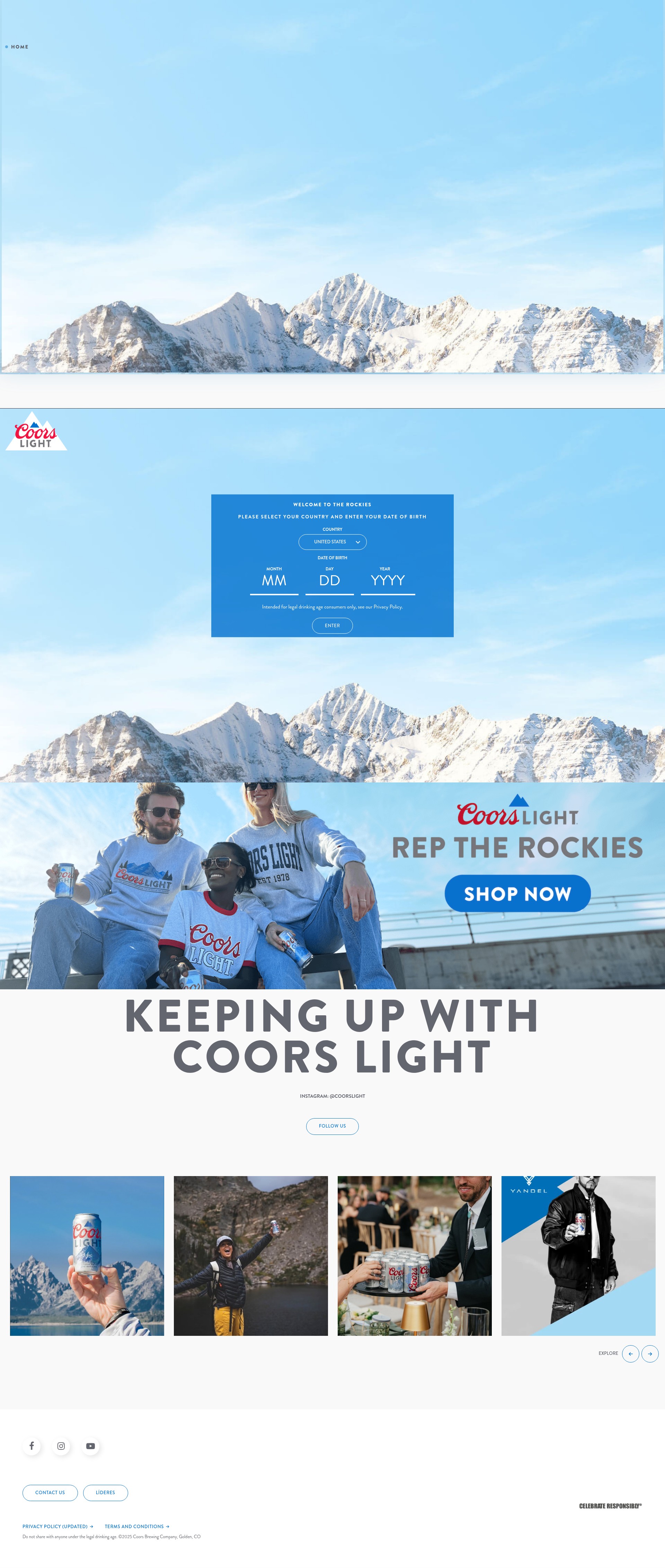 Screenshot of www.coorslight.com