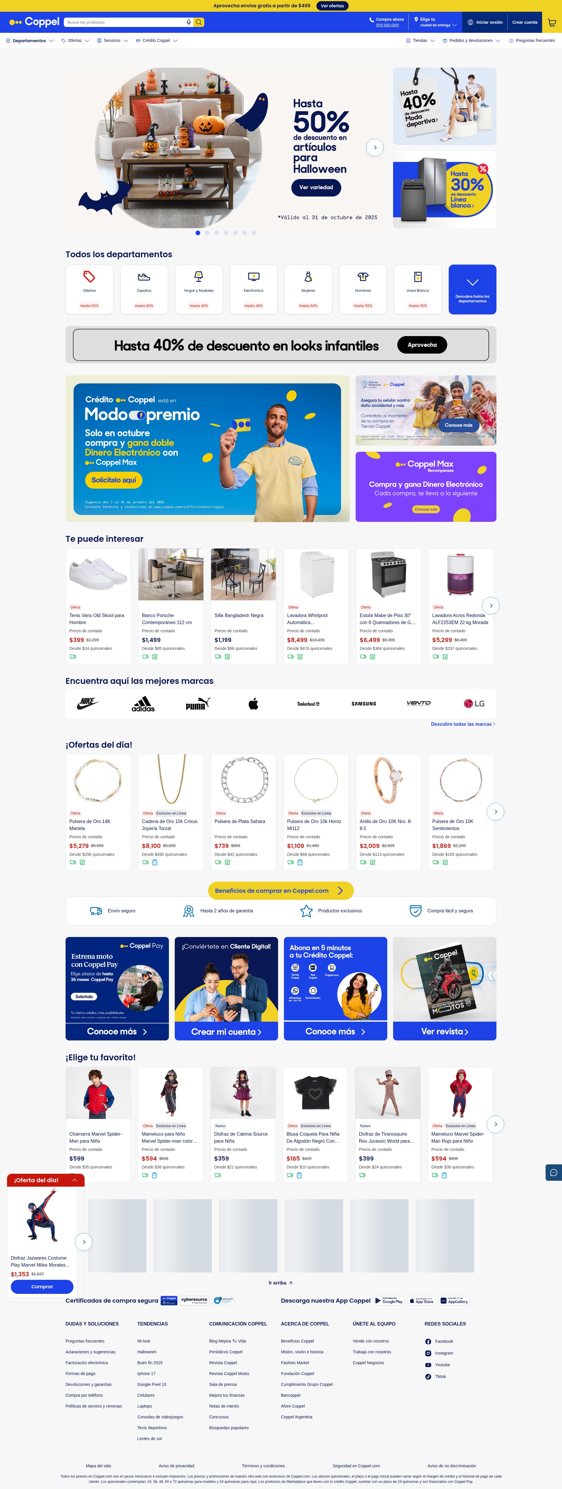 Screenshot of www.coppel.com