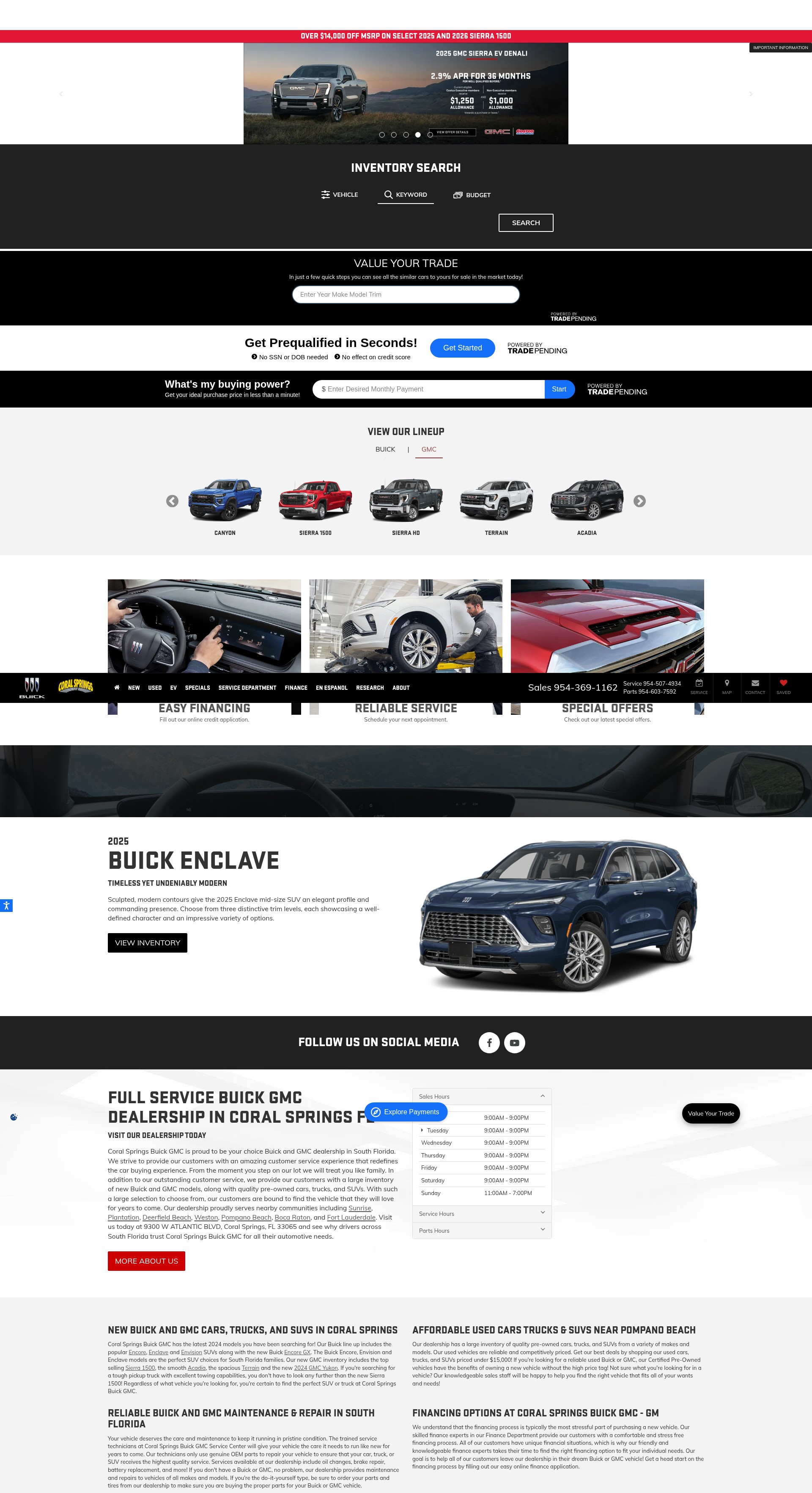 Screenshot of www.coralspringsgmcbuick.com