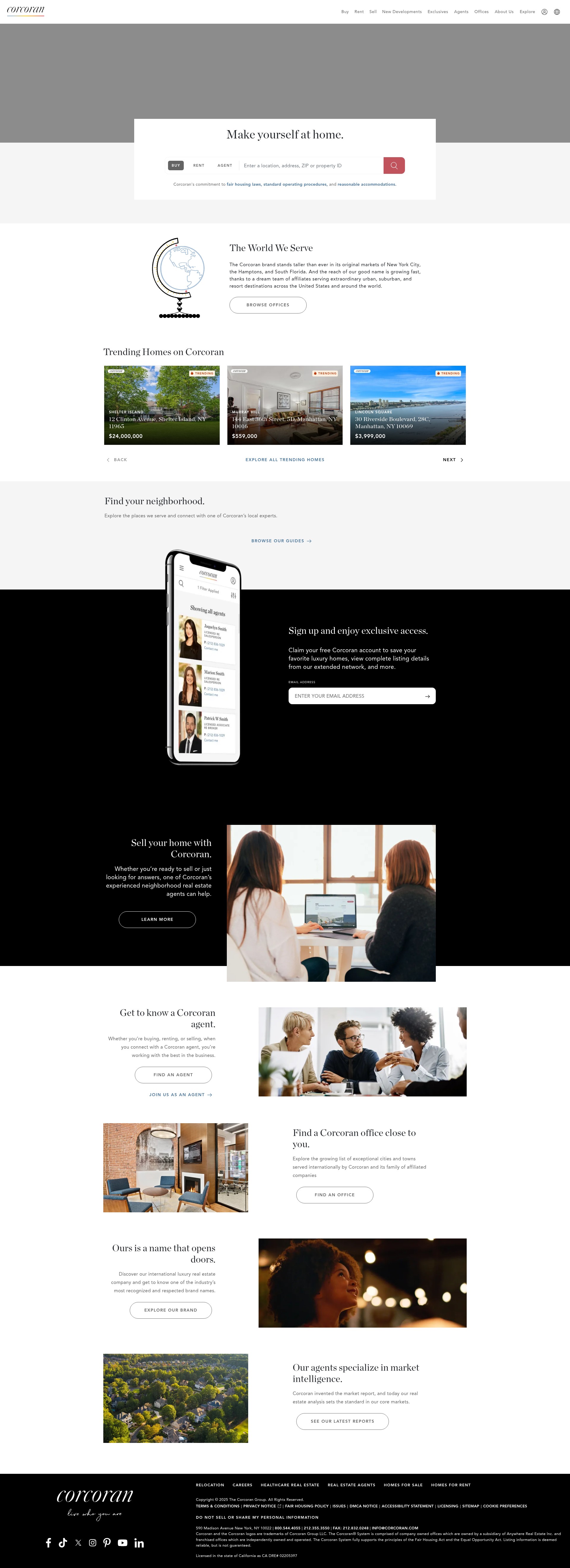 Screenshot of www.corcoran.com