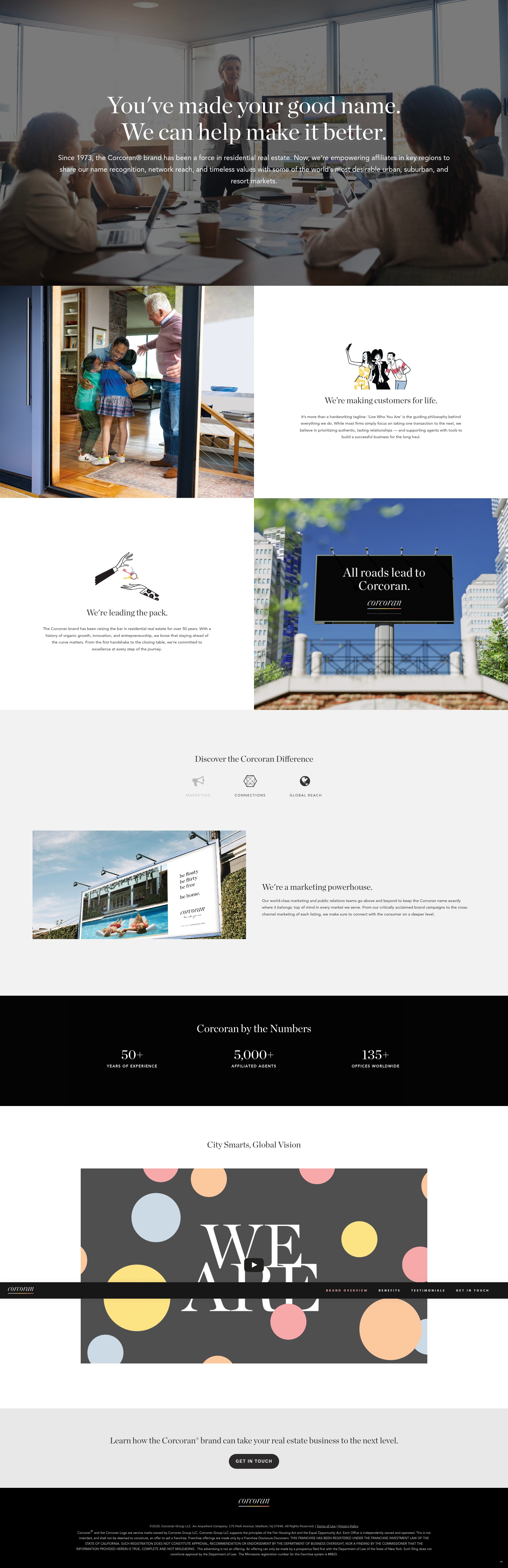 Screenshot of www.corcoranfranchise.com