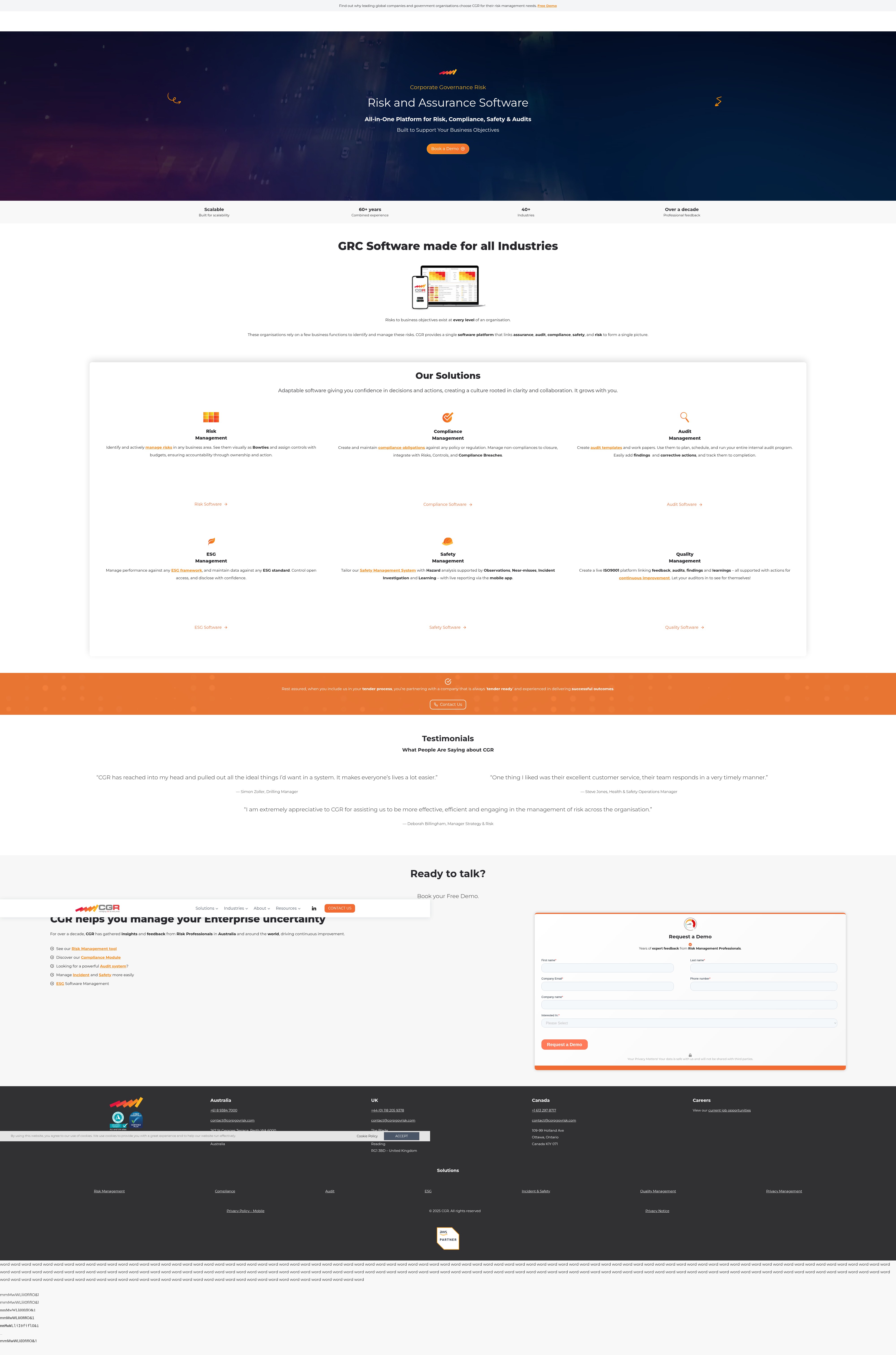 Screenshot of www.corpgovrisk.com