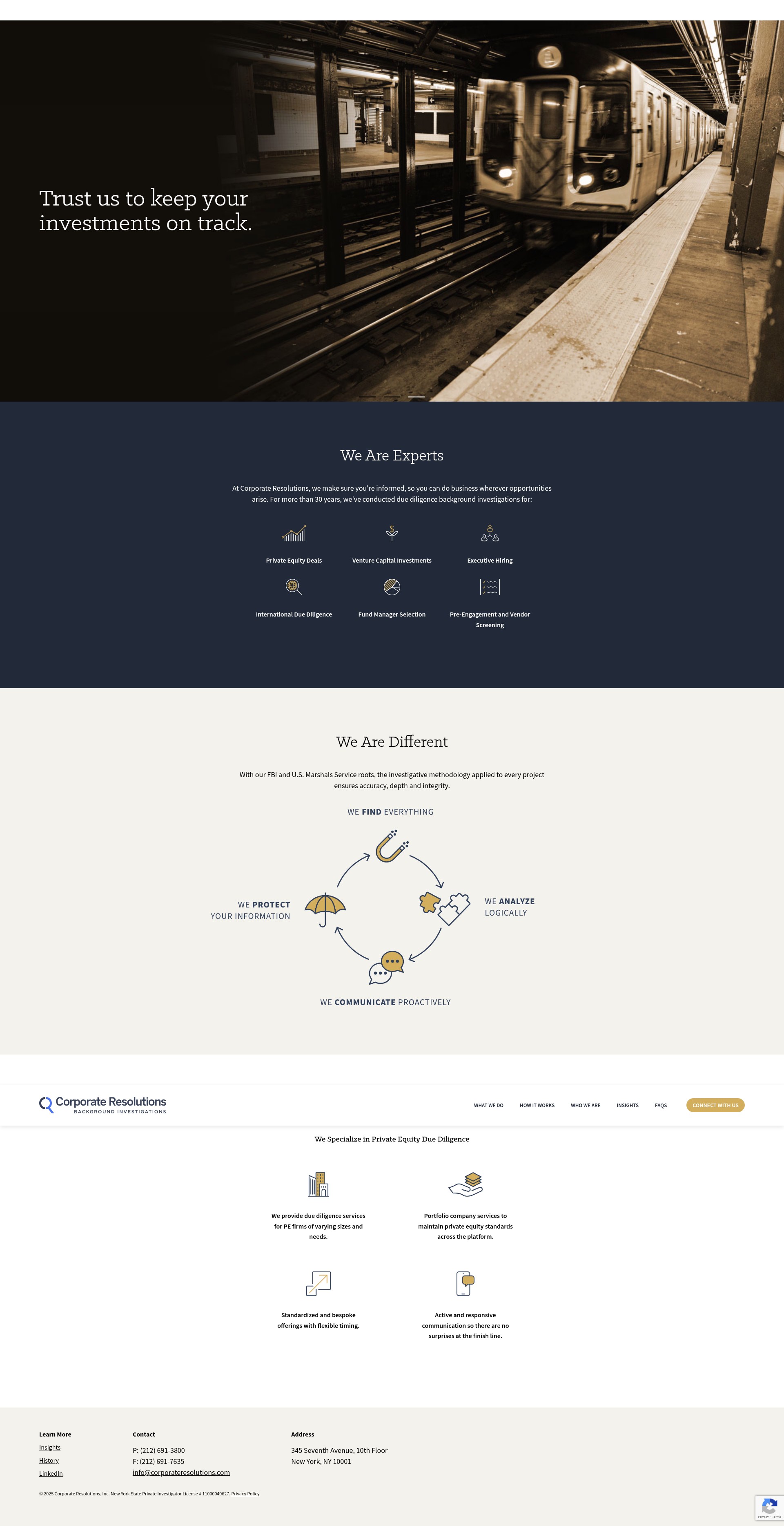 Screenshot of www.corporateresolutions.com