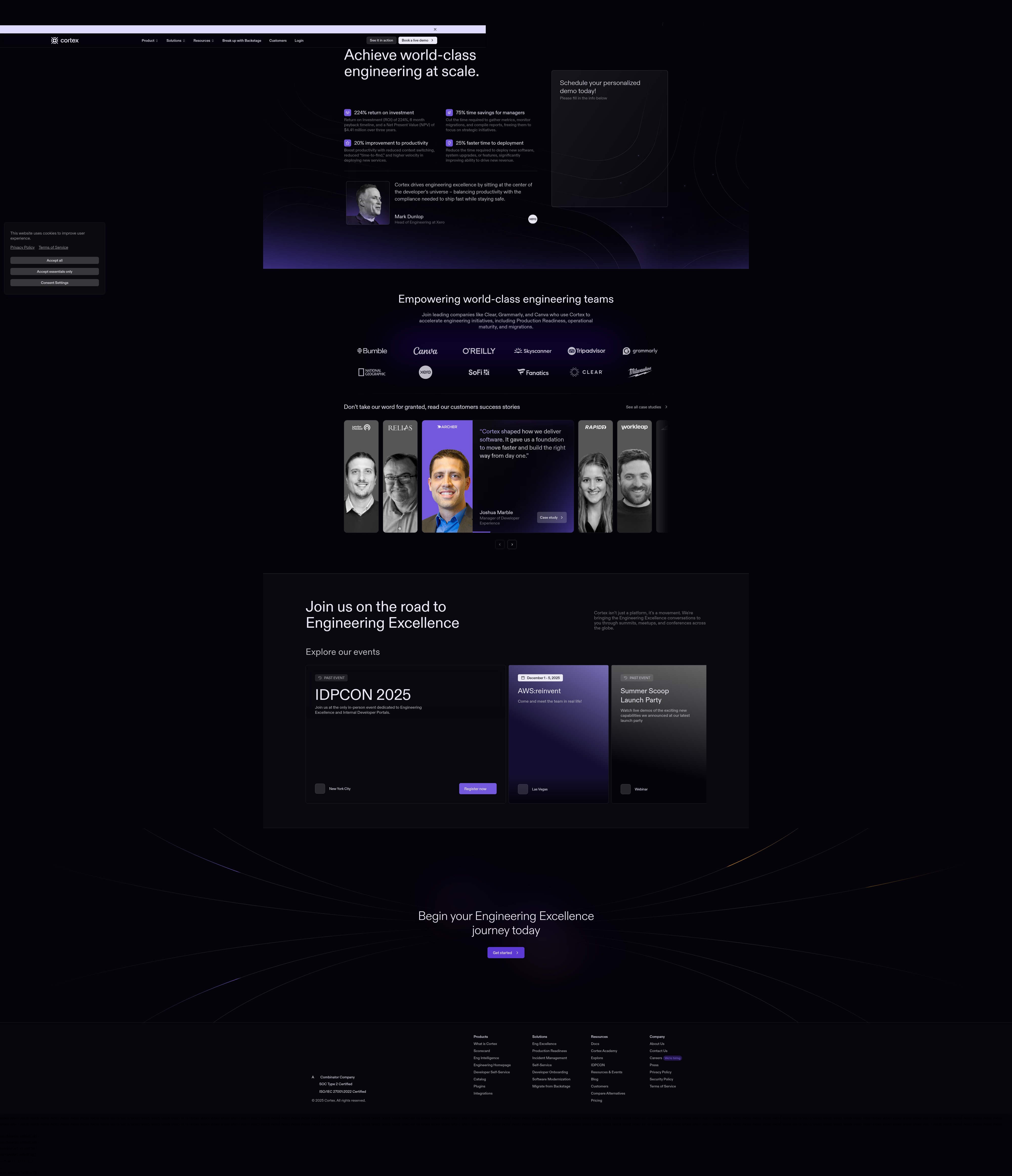 Screenshot of www.cortex.io