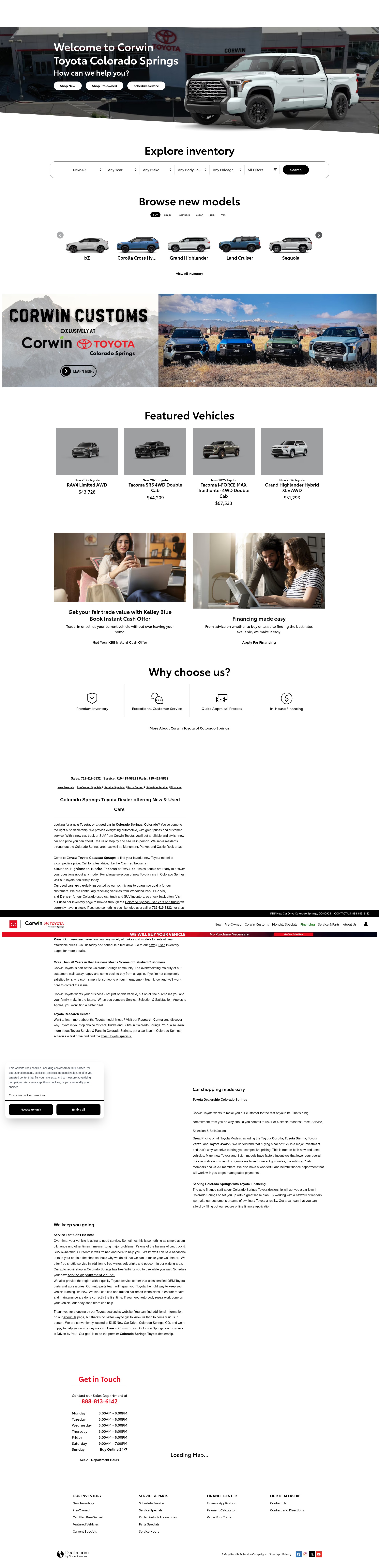 Screenshot of www.corwintoyotacoloradosprings.com